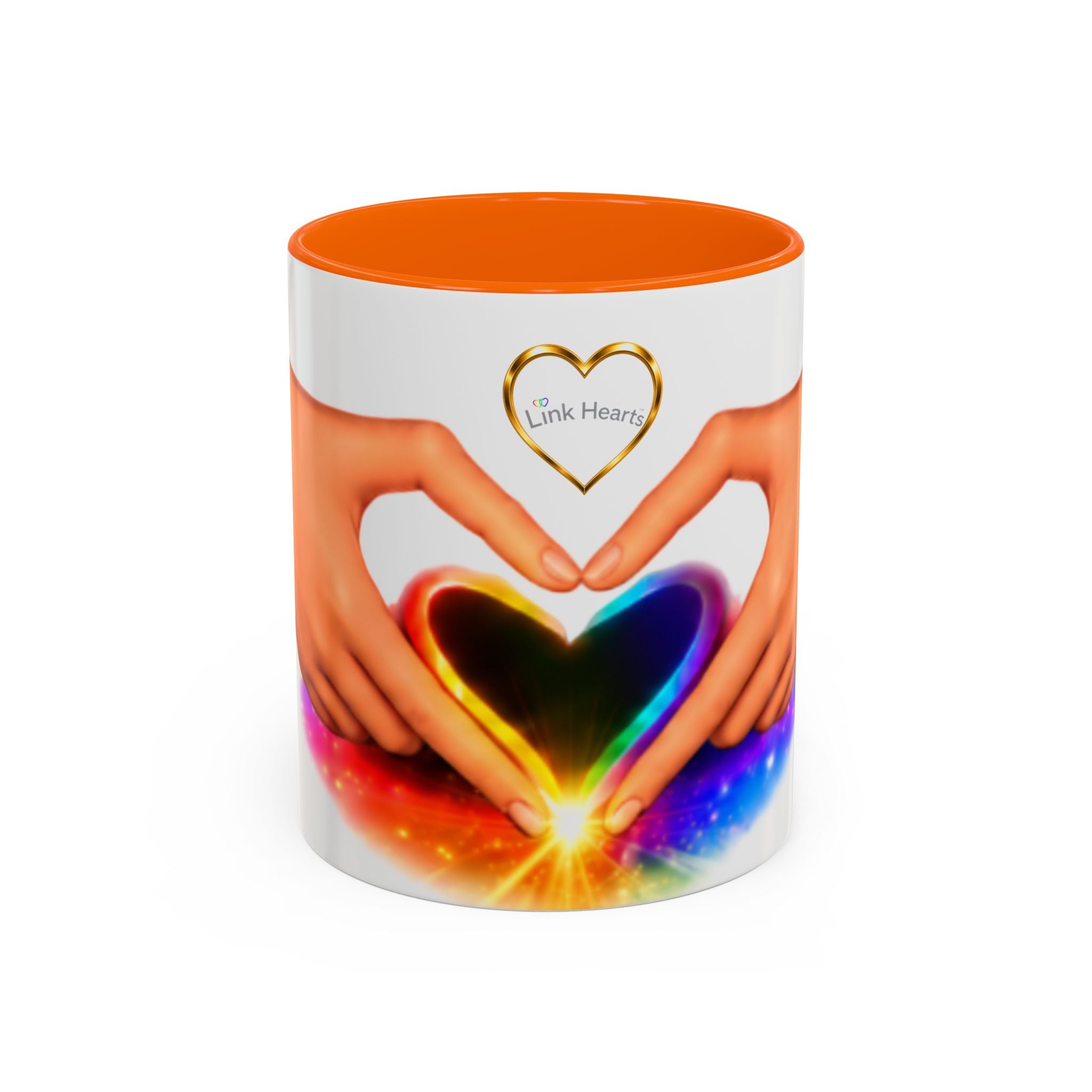 Link Hearts™ - Rainbow Heart Mug.