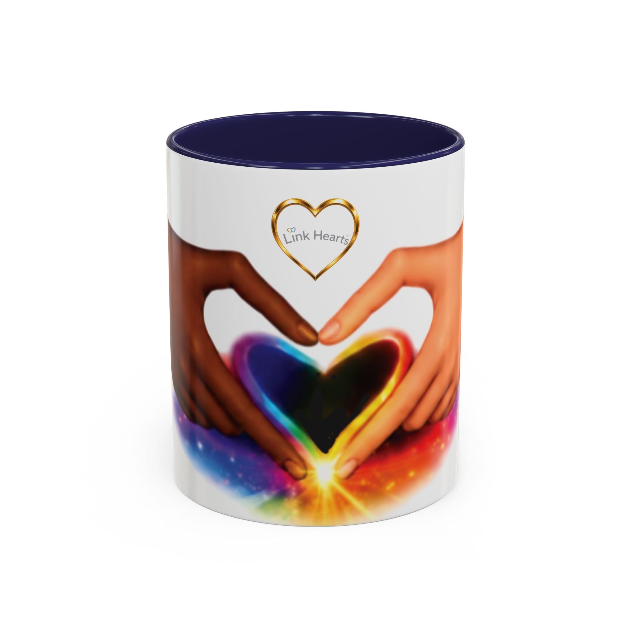 Link Hearts™ - Rainbow Unity Heart Mug.
