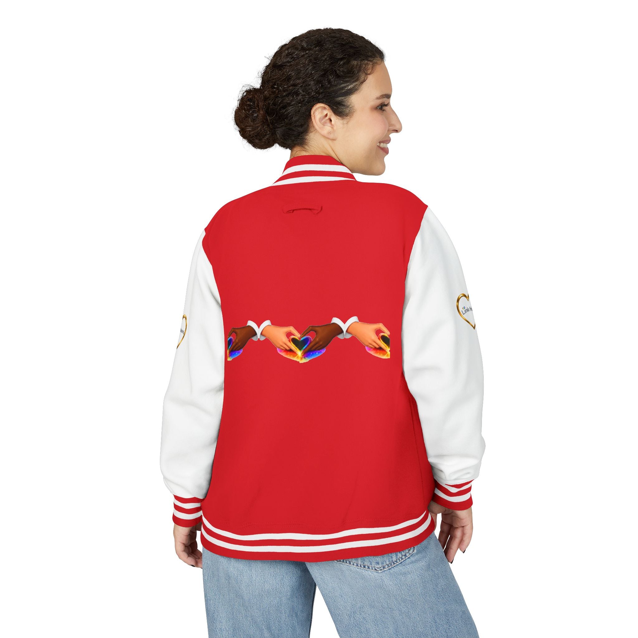 Link Hearts™ Premium Varsity Jacket – Wear the Movement.