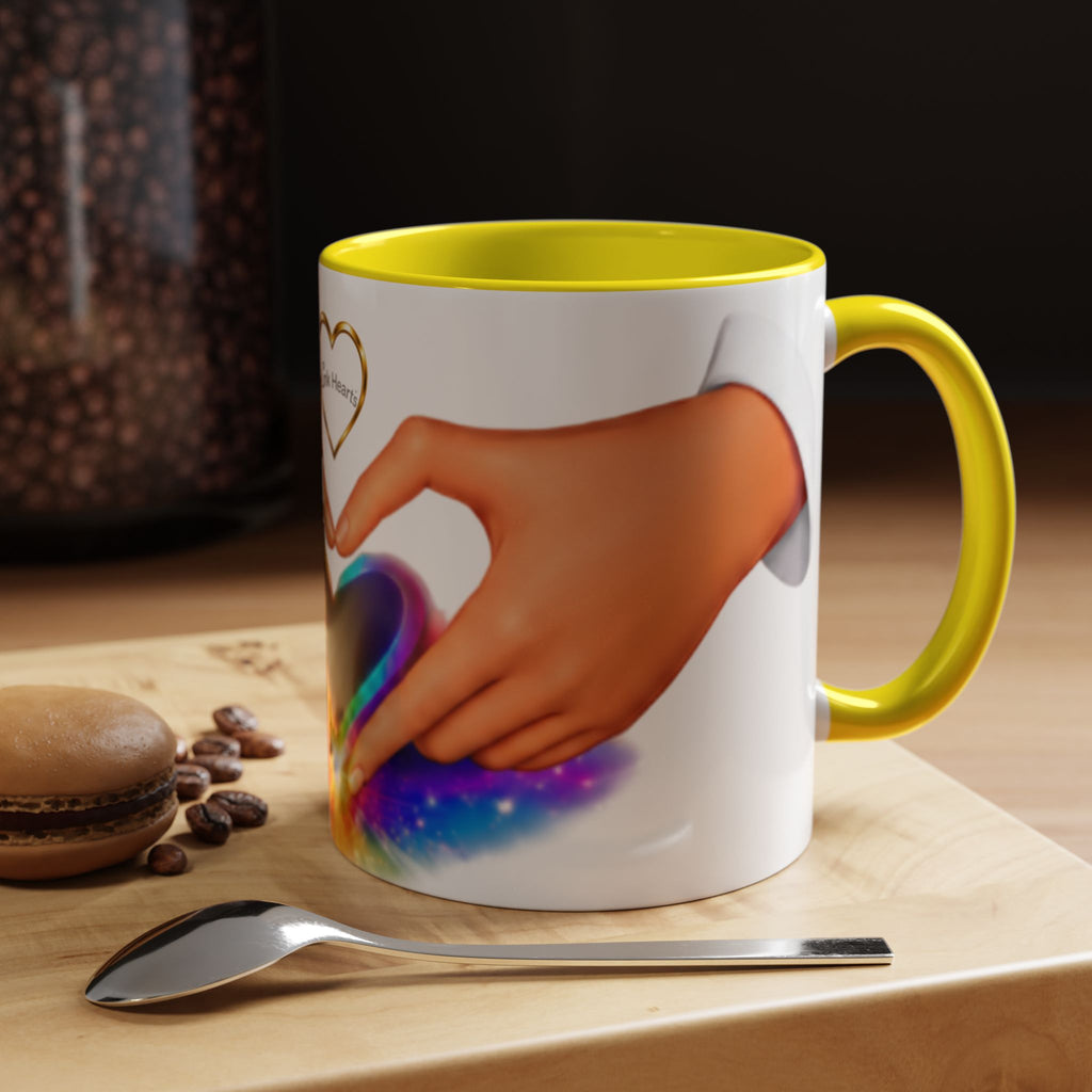 Link Hearts™ - Rainbow Heart Mug.