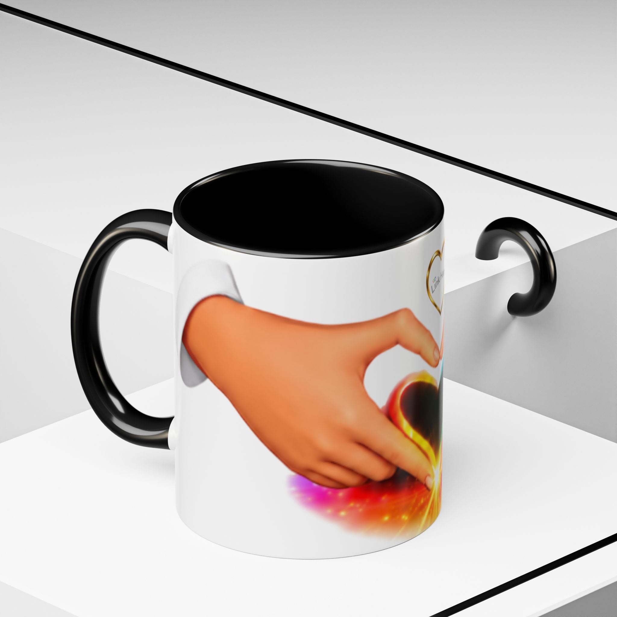 Link Hearts™ - Rainbow Heart Mug.