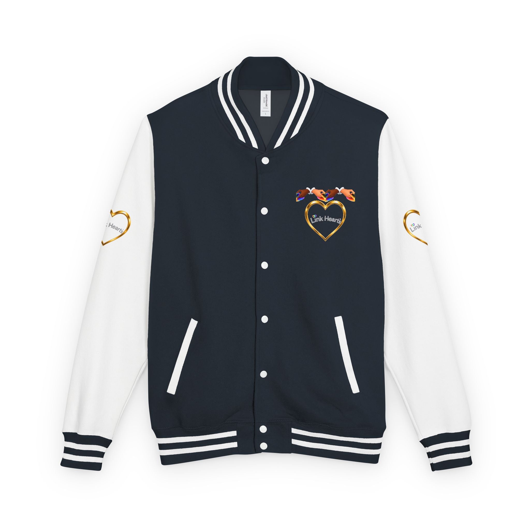 Link Hearts™ Premium Varsity Jacket – Wear the Movement.