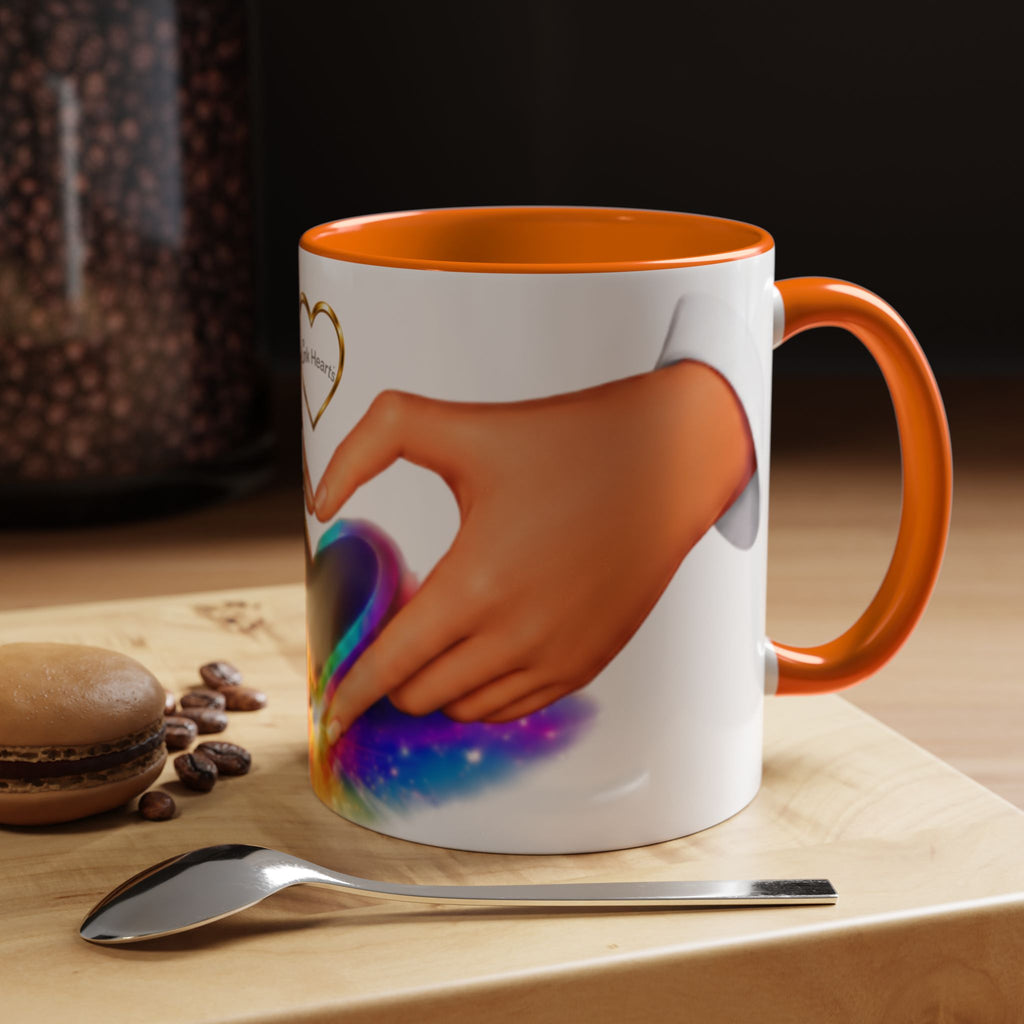 Link Hearts™ - Rainbow Heart Mug.