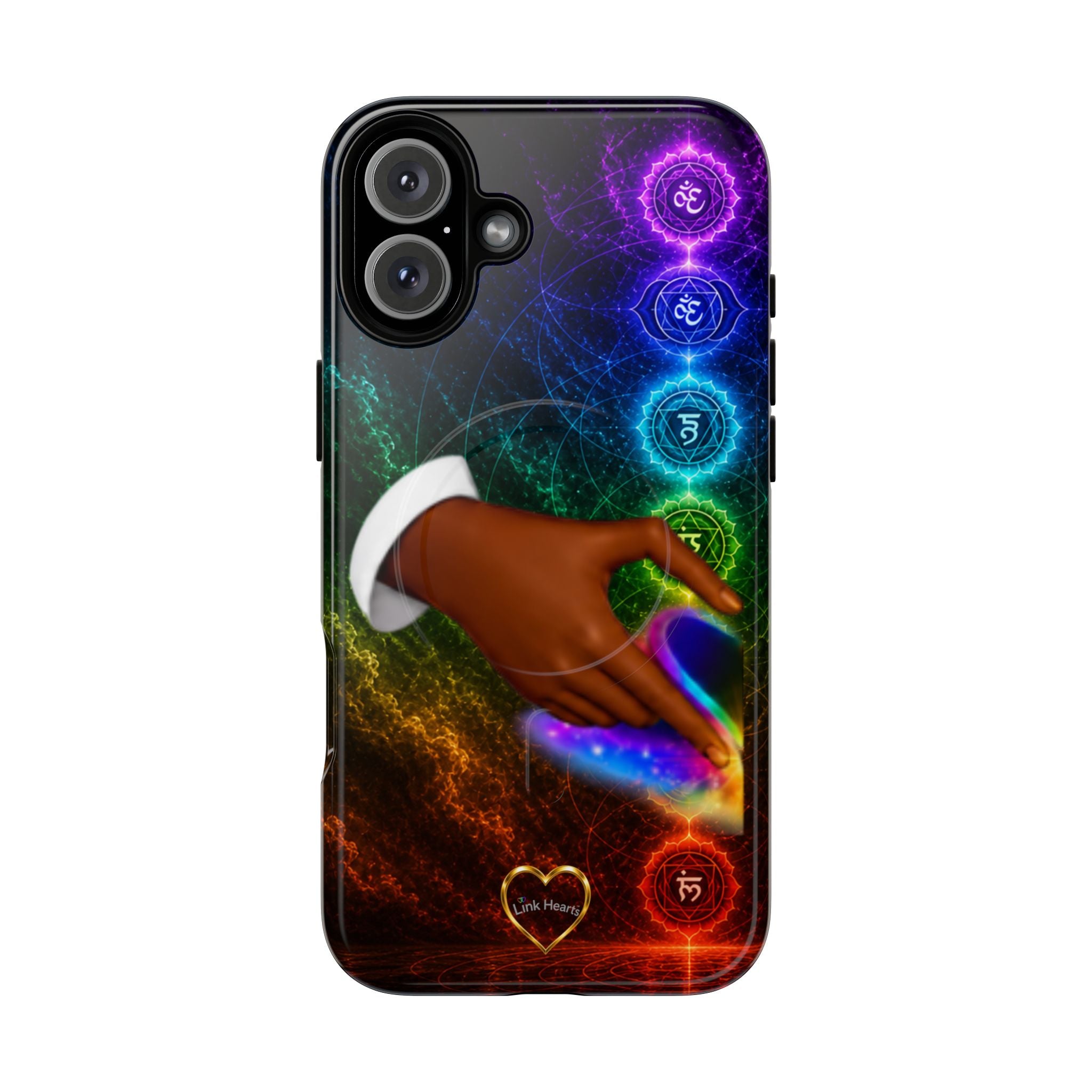 Link Hearts™ Cosmic Energy Phone Case - Chakra Healing Magnetic Phone Case