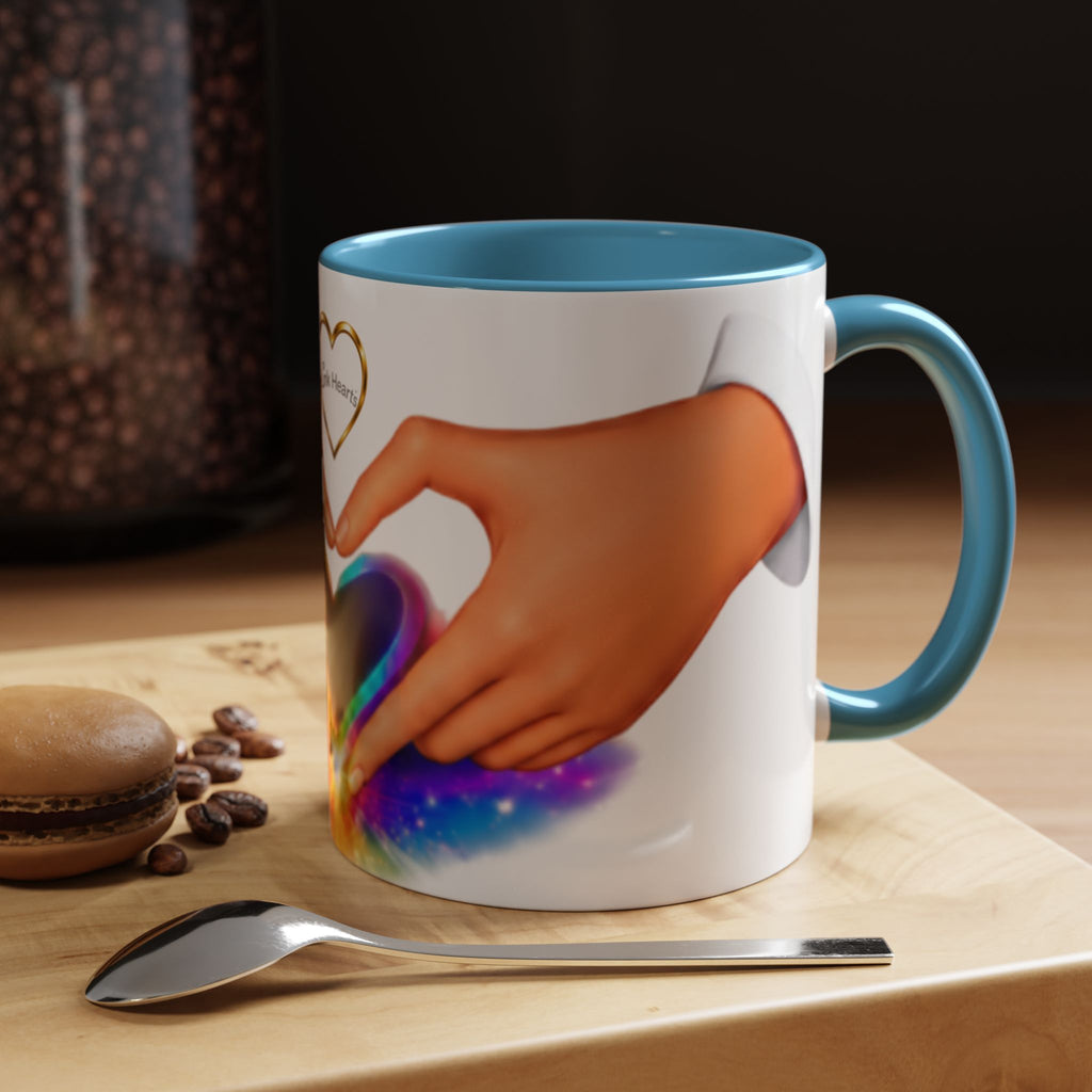 Link Hearts™ - Rainbow Heart Mug.