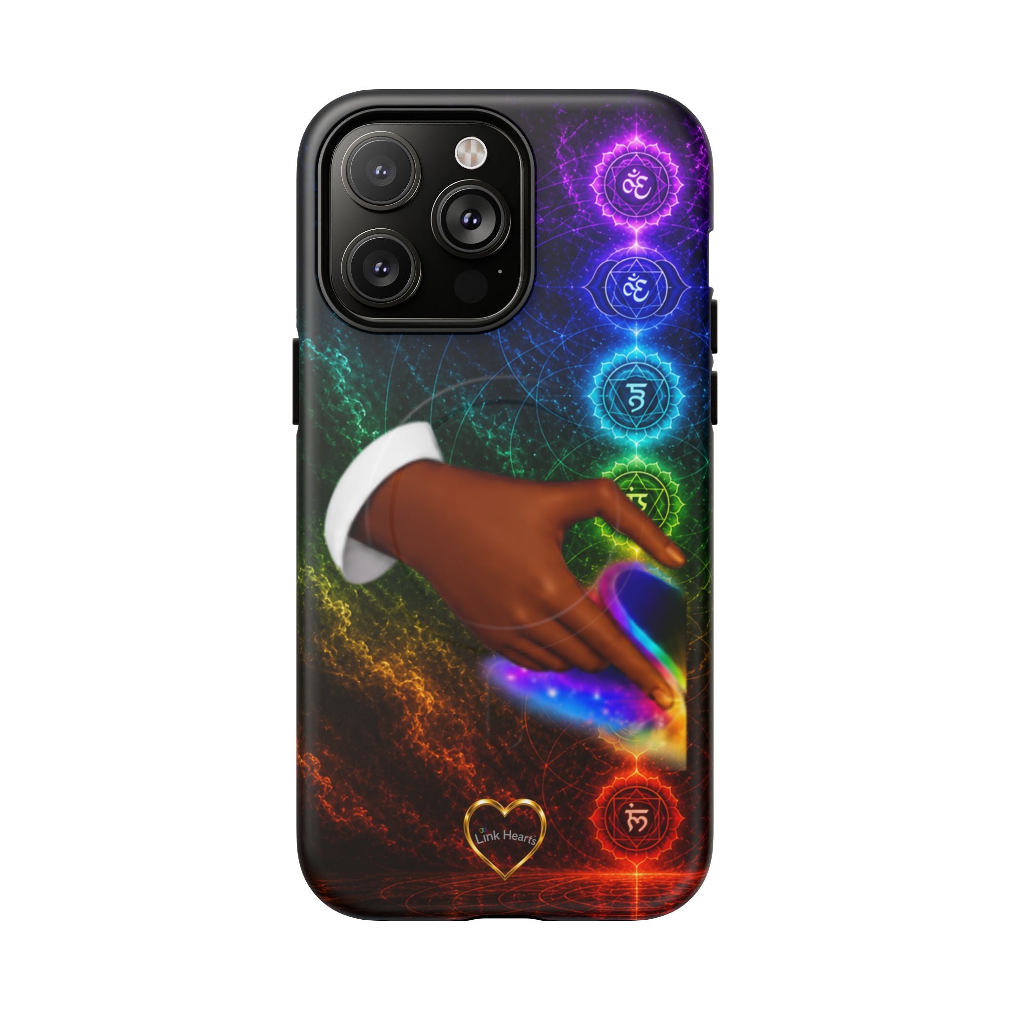 Link Hearts™ Cosmic Energy Phone Case - Chakra Healing Magnetic Phone Case