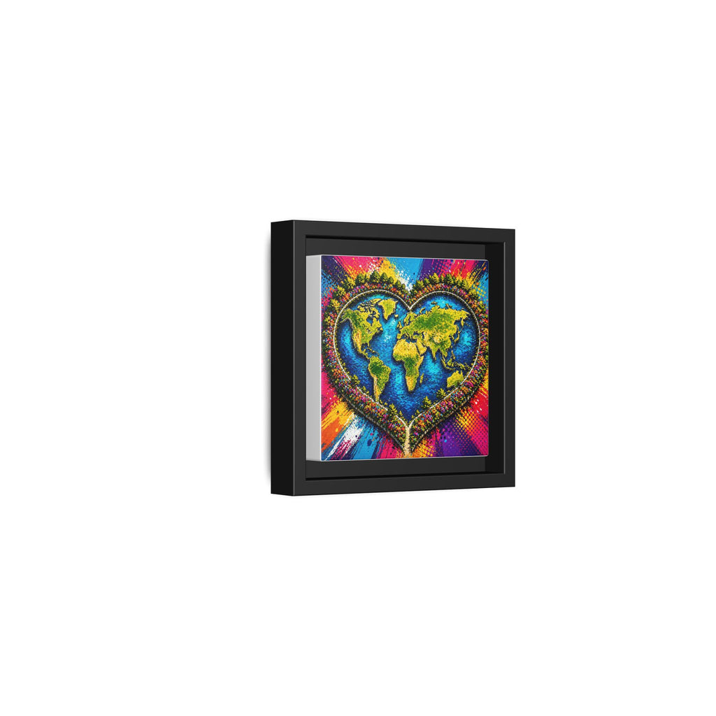 LinkHearts™ Framed Matte Canvas Wall Art — Multi‑Color