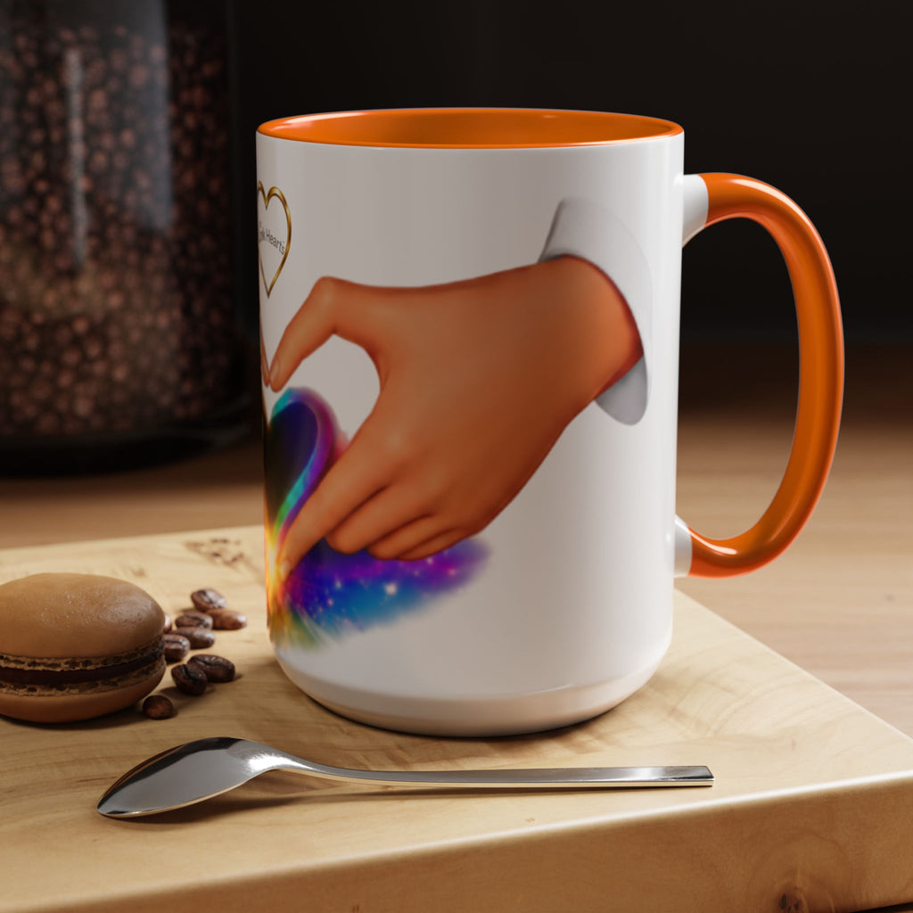 Link Hearts™ - Rainbow Heart Mug.