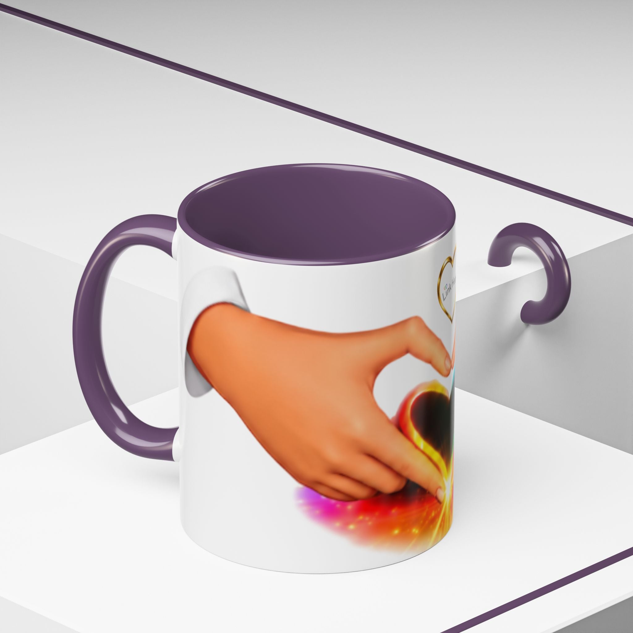 Link Hearts™ - Rainbow Heart Mug.