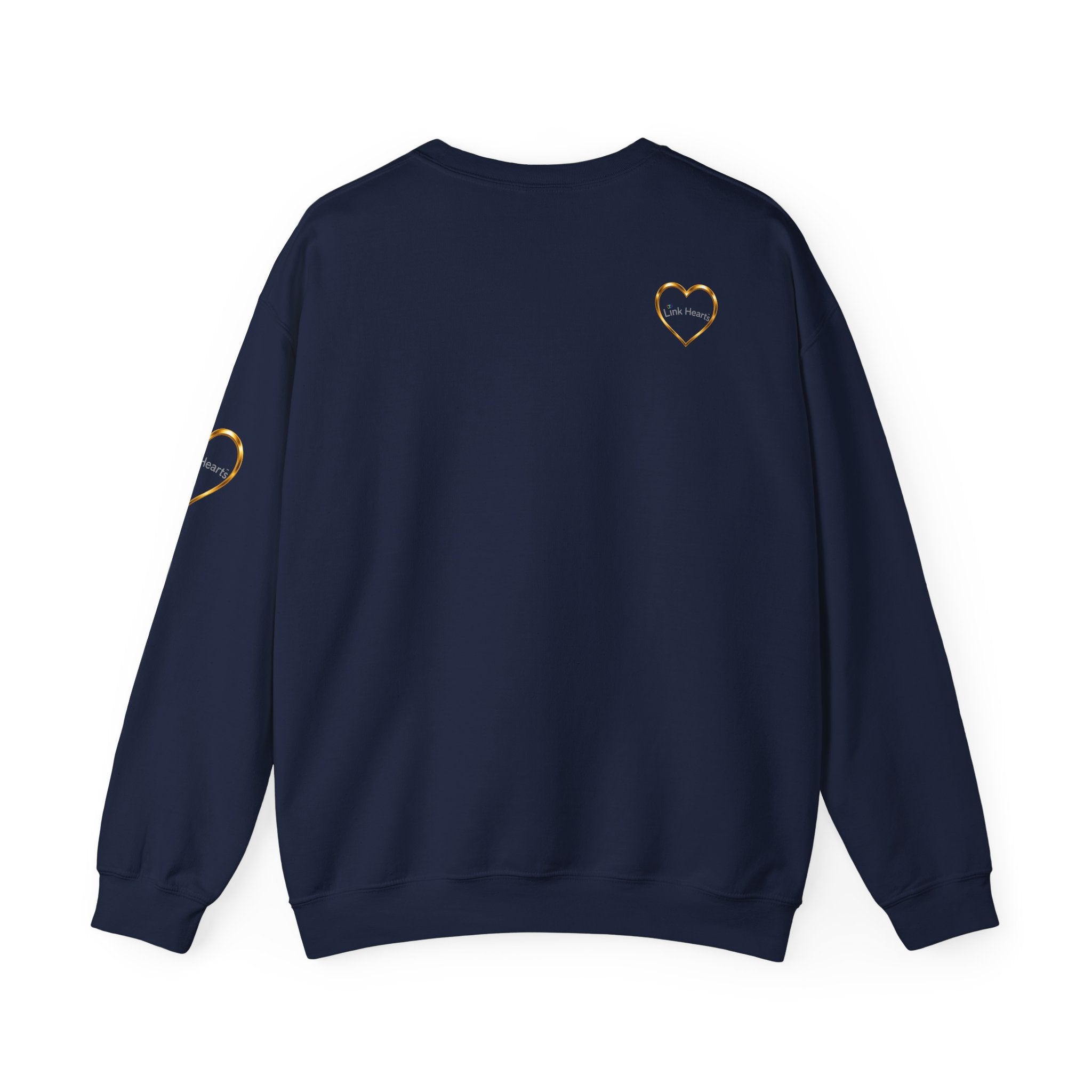 Heart Hands Crewneck Sweatshirt — Rainbow Heart Hand Gesture Pullover