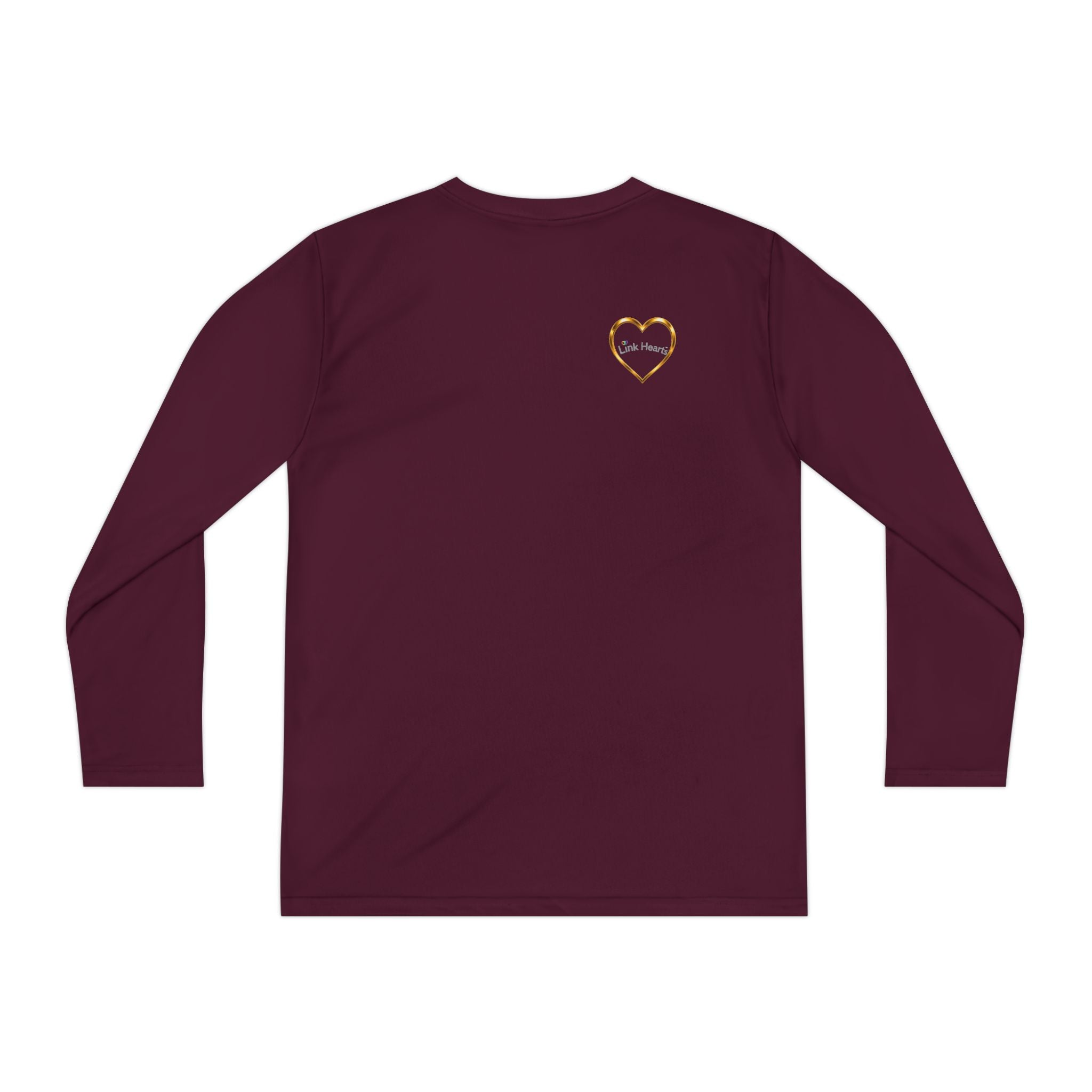 Link Hearts™ Youth Long Sleeve Tee – Rainbow Hand Heart Design (Love Unity)