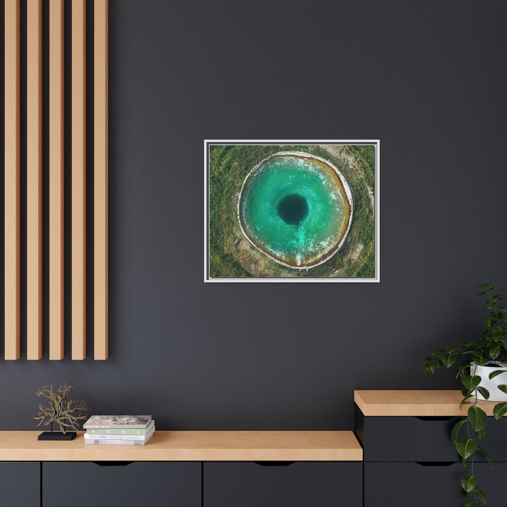 LinkHearts™ 'Sink Hole' Matte Canvas Framed Wall Art