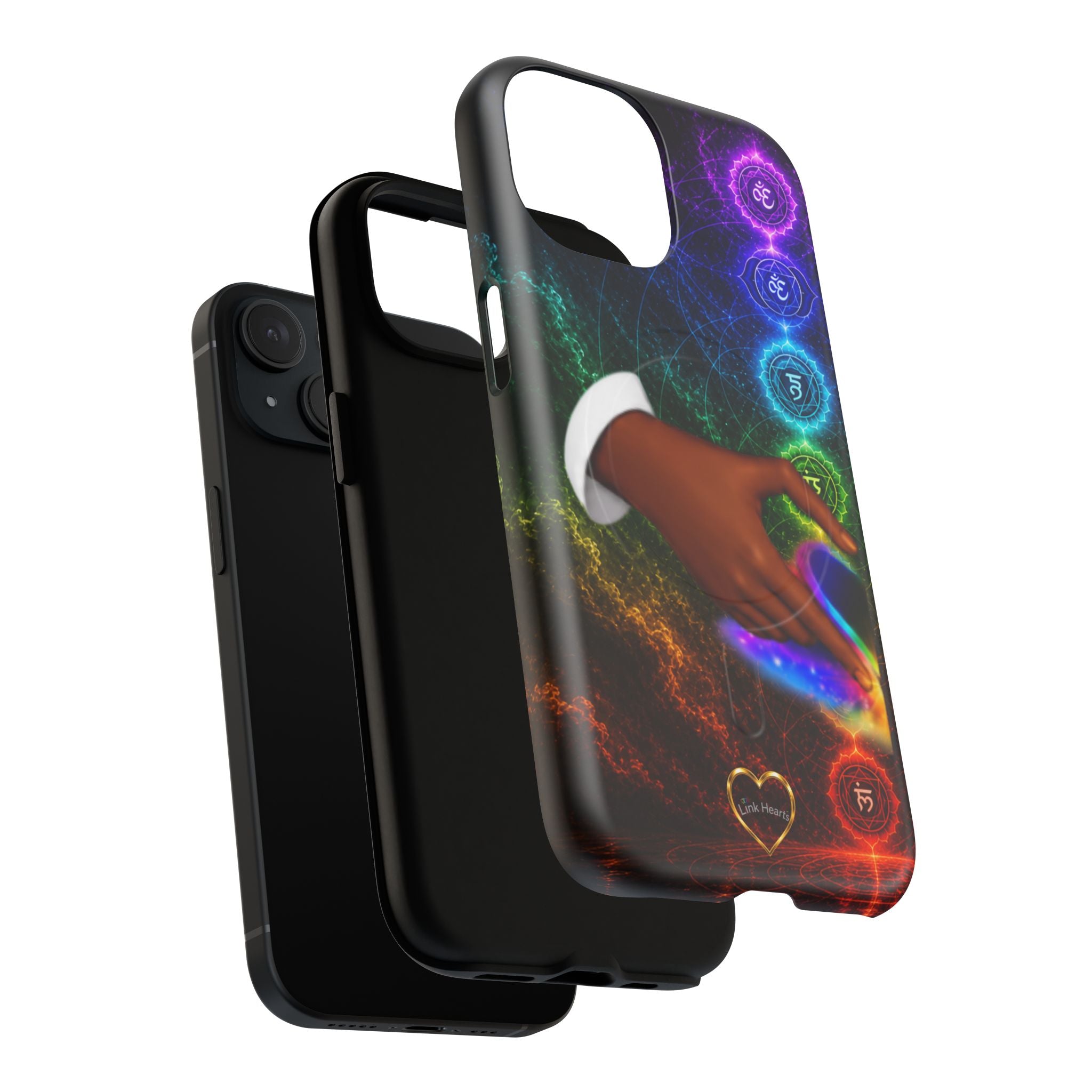 Link Hearts™ Cosmic Energy Phone Case - Chakra Healing Magnetic Phone Case