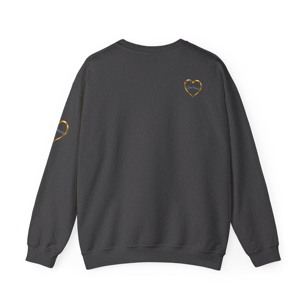 Heart Hands Crewneck Sweatshirt — Rainbow Heart Hand Gesture Pullover