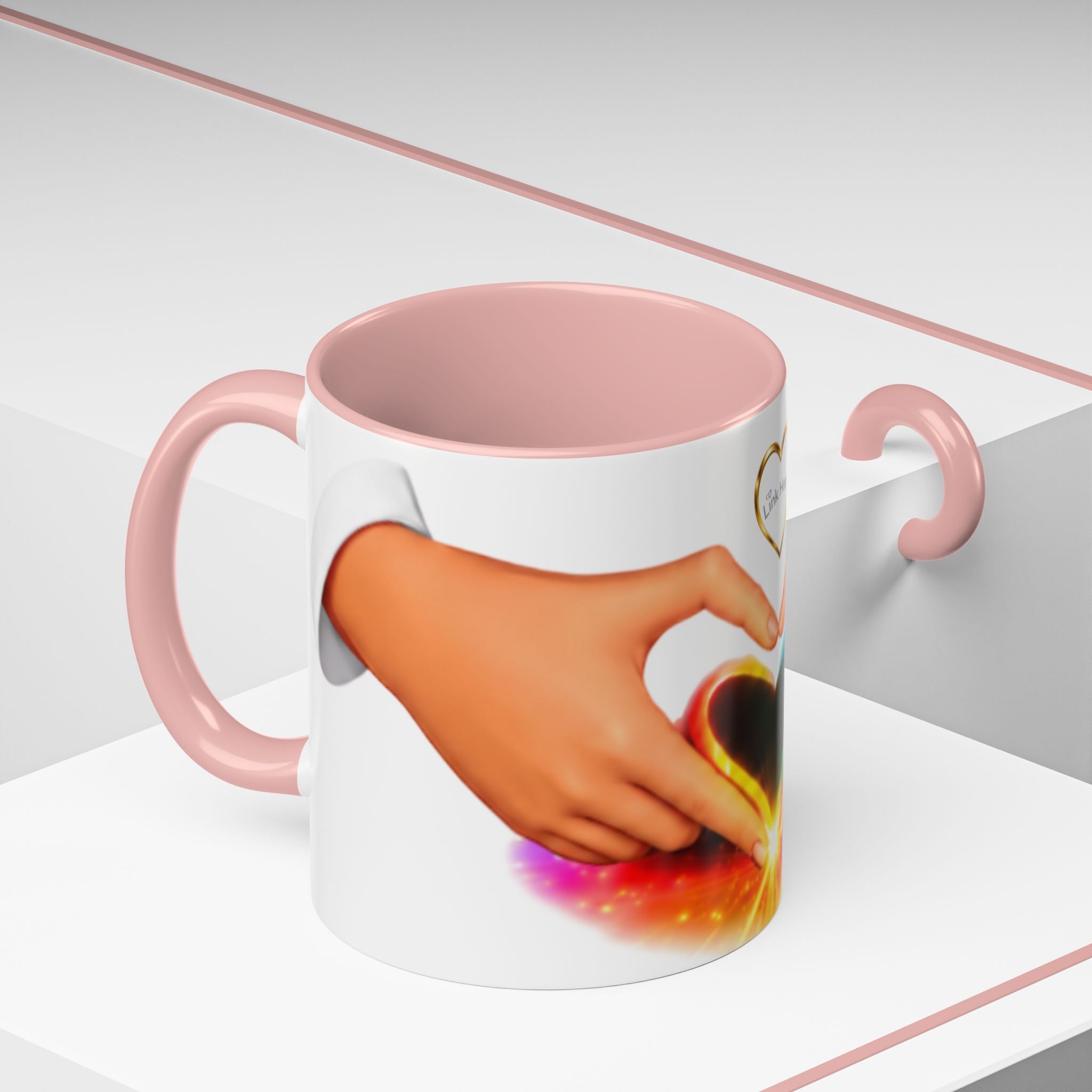 Link Hearts™ - Rainbow Heart Mug.