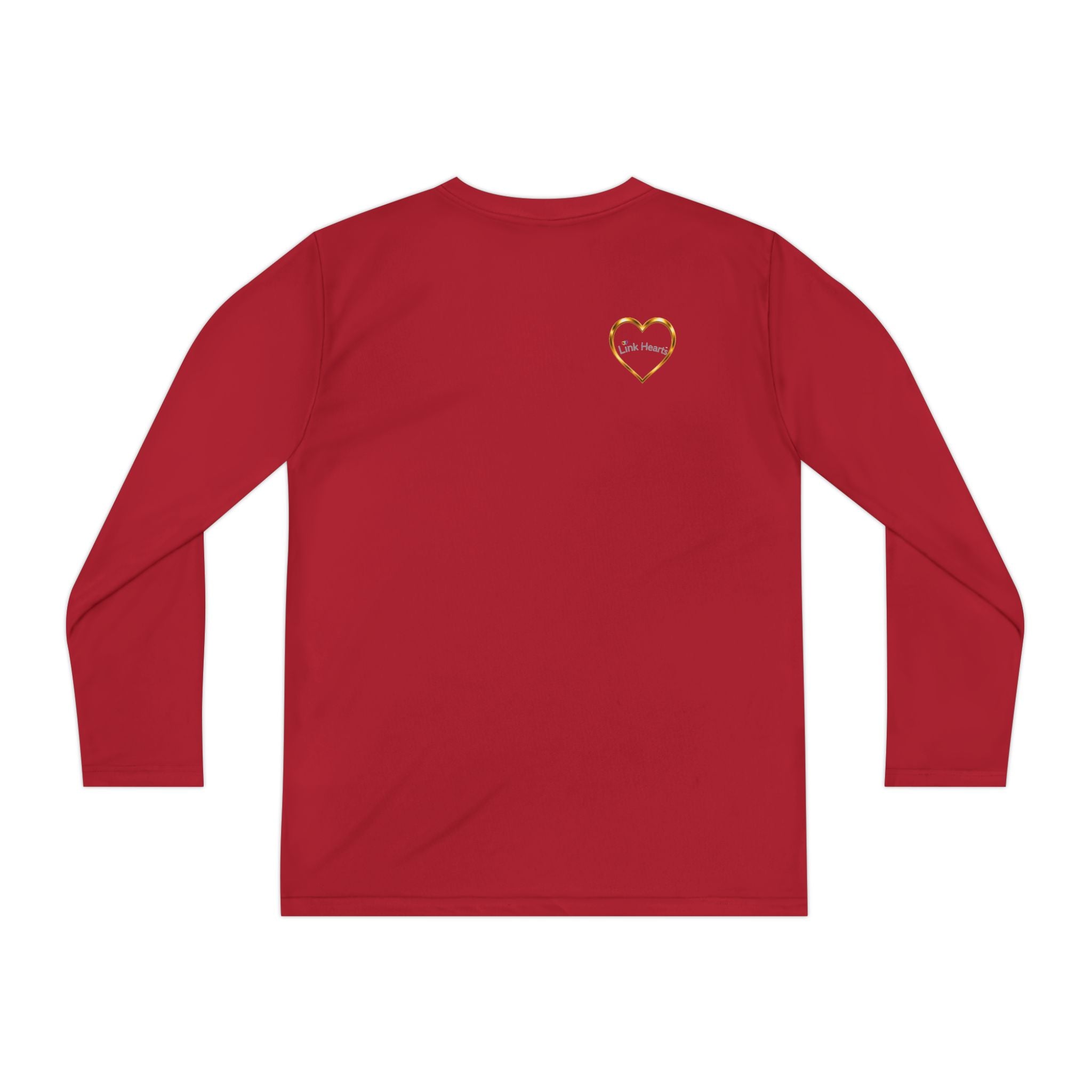 Link Hearts™ Youth Long Sleeve Tee – Rainbow Hand Heart Design (Love Unity)