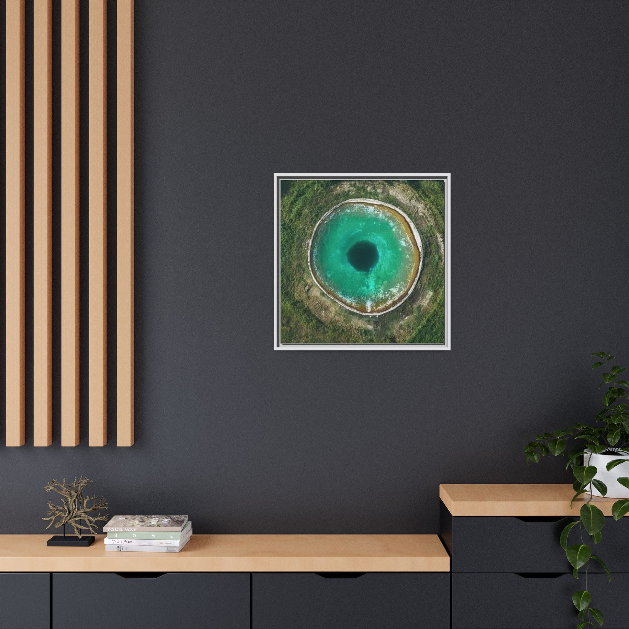 LinkHearts™ 'Sink Hole' Matte Canvas Framed Wall Art