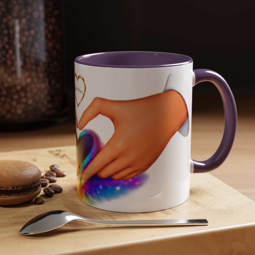 Link Hearts™ - Rainbow Heart Mug.