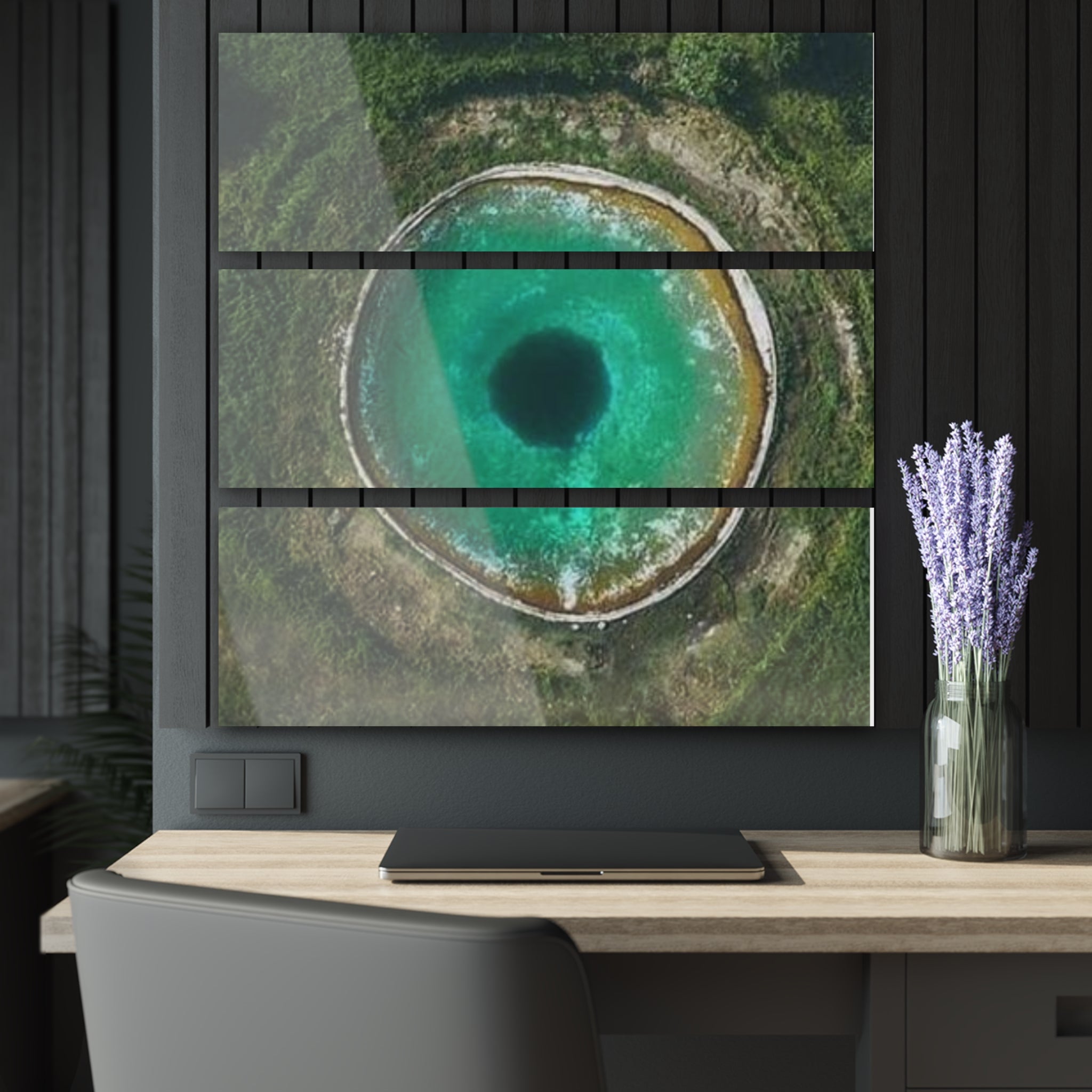 Link Hearts™ Triptych Acrylic Print — Modern Nature Wall Art ("Nature. Balance. Connection.")