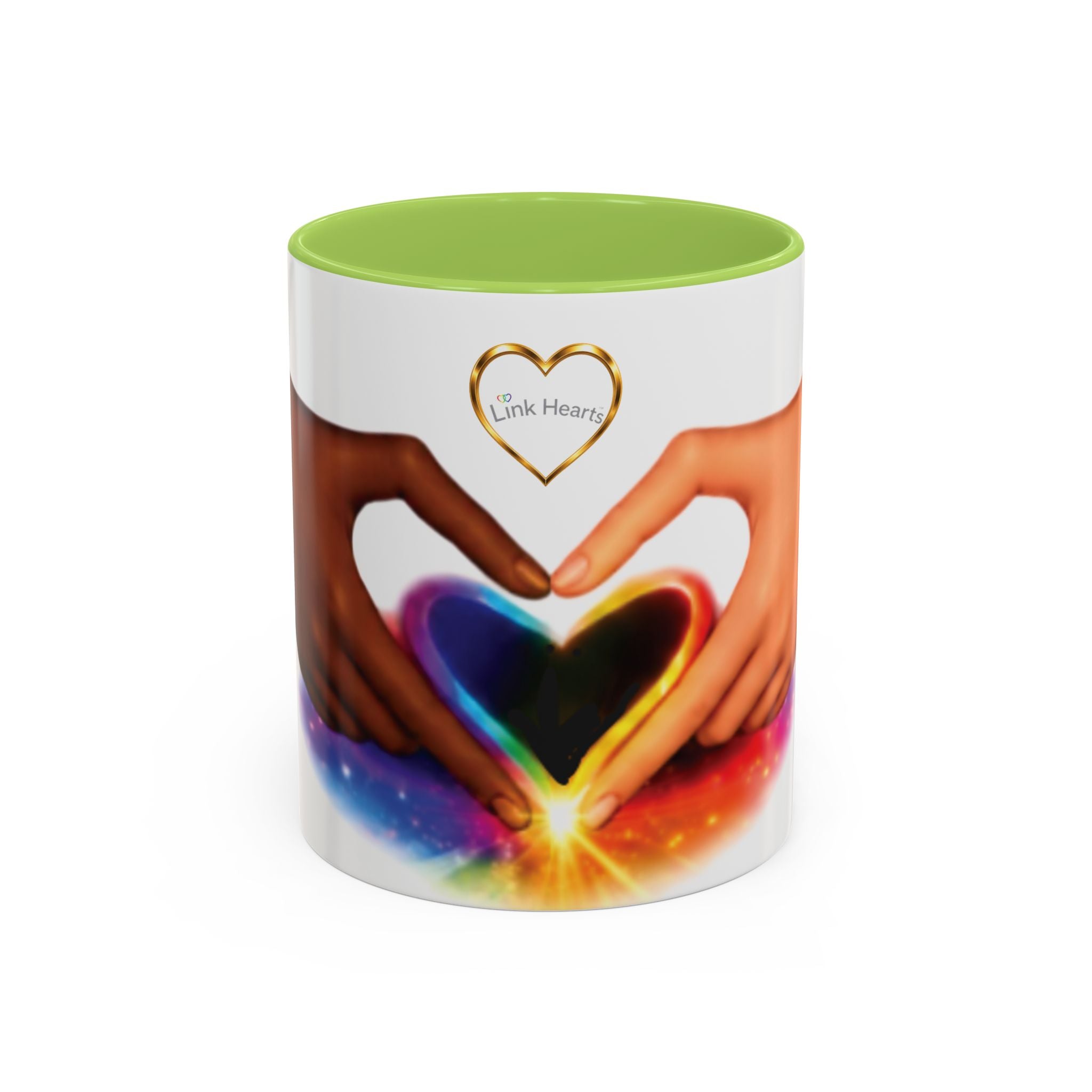 Link Hearts™ - Rainbow Unity Heart Mug.