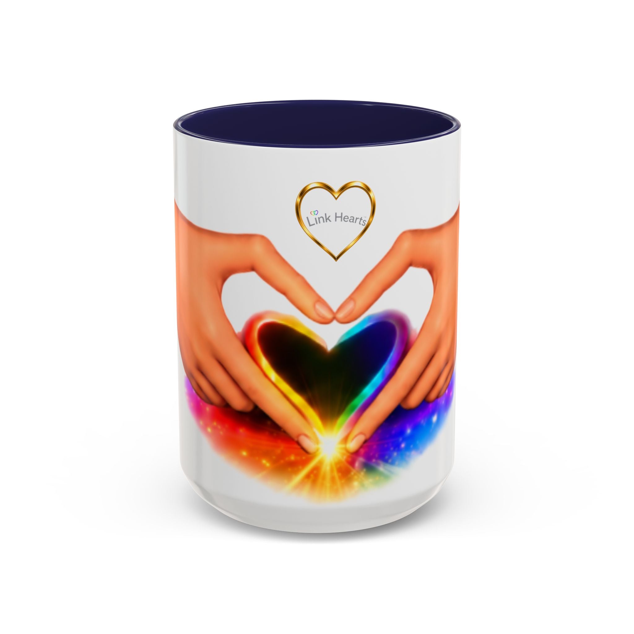 Link Hearts™ - Rainbow Heart Mug.