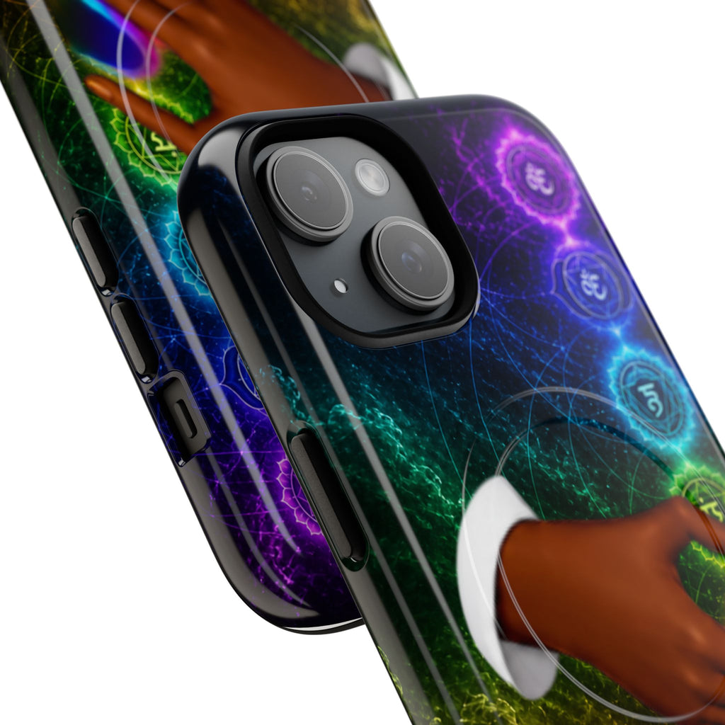 Link Hearts™ Cosmic Energy Phone Case - Chakra Healing Magnetic Phone Case