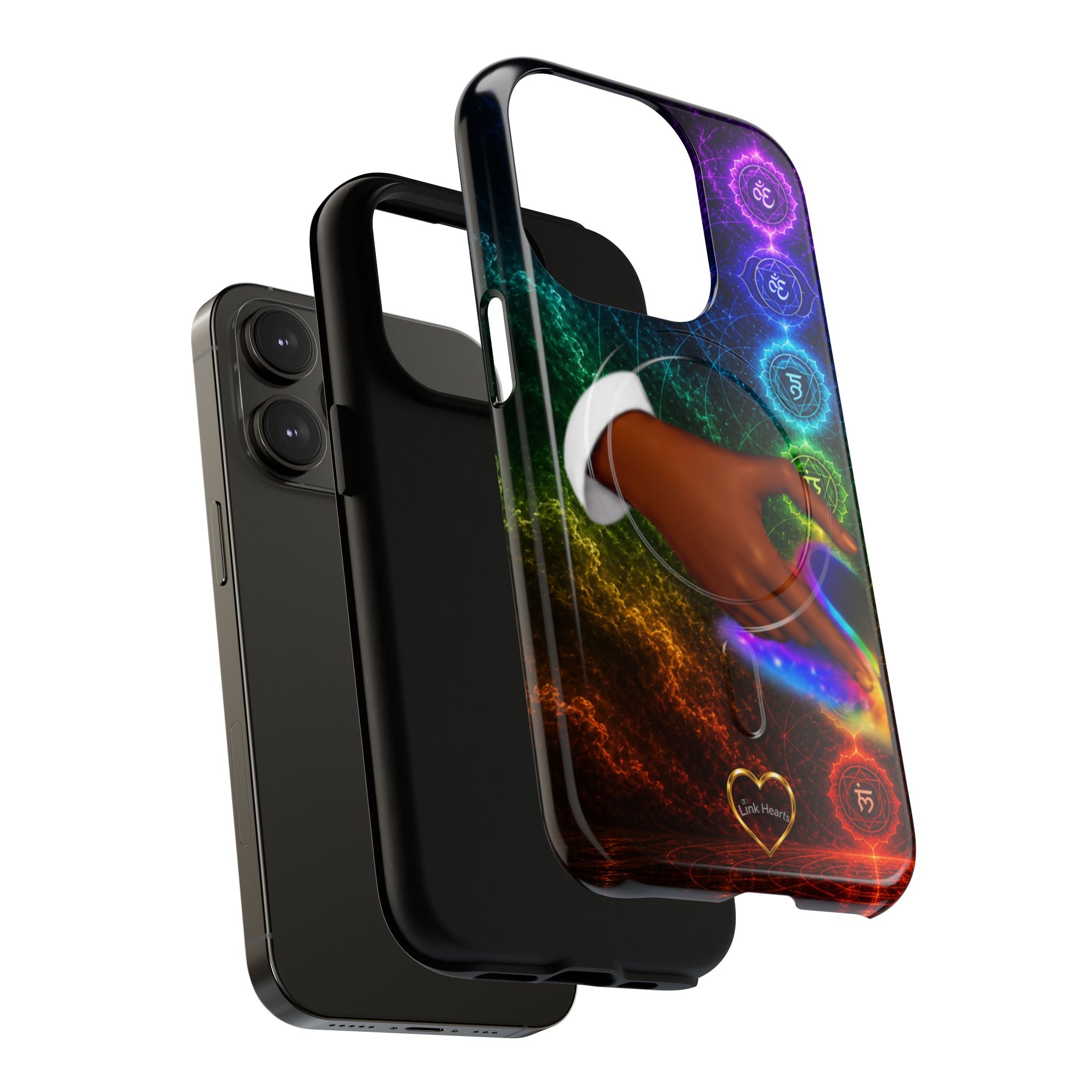 Link Hearts™ Cosmic Energy Phone Case - Chakra Healing Magnetic Phone Case