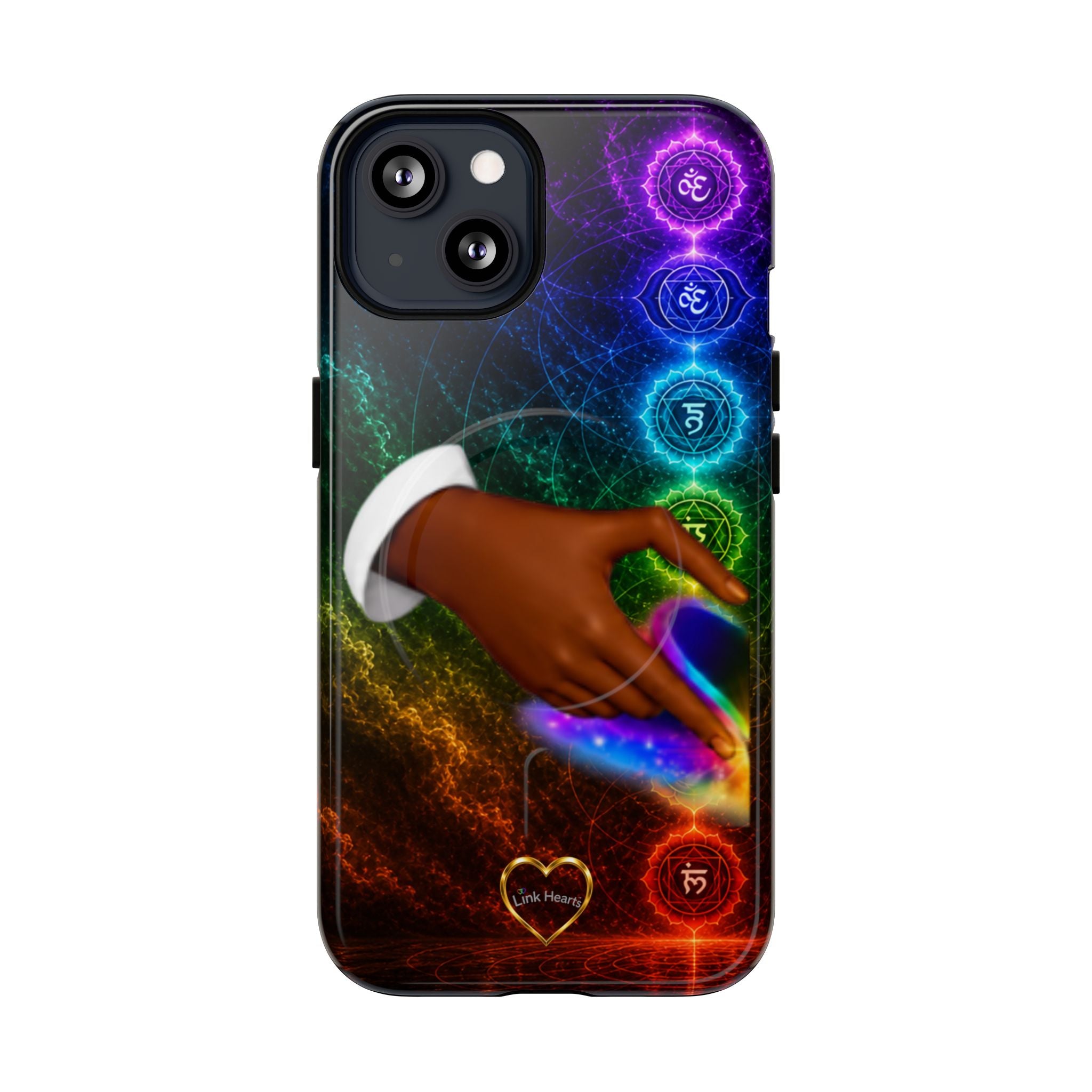 Link Hearts™ Cosmic Energy Phone Case - Chakra Healing Magnetic Phone Case