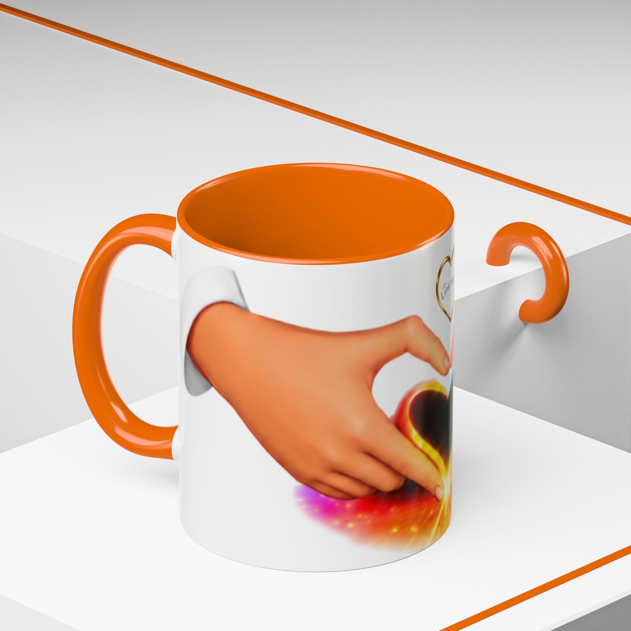 Link Hearts™ - Rainbow Heart Mug.