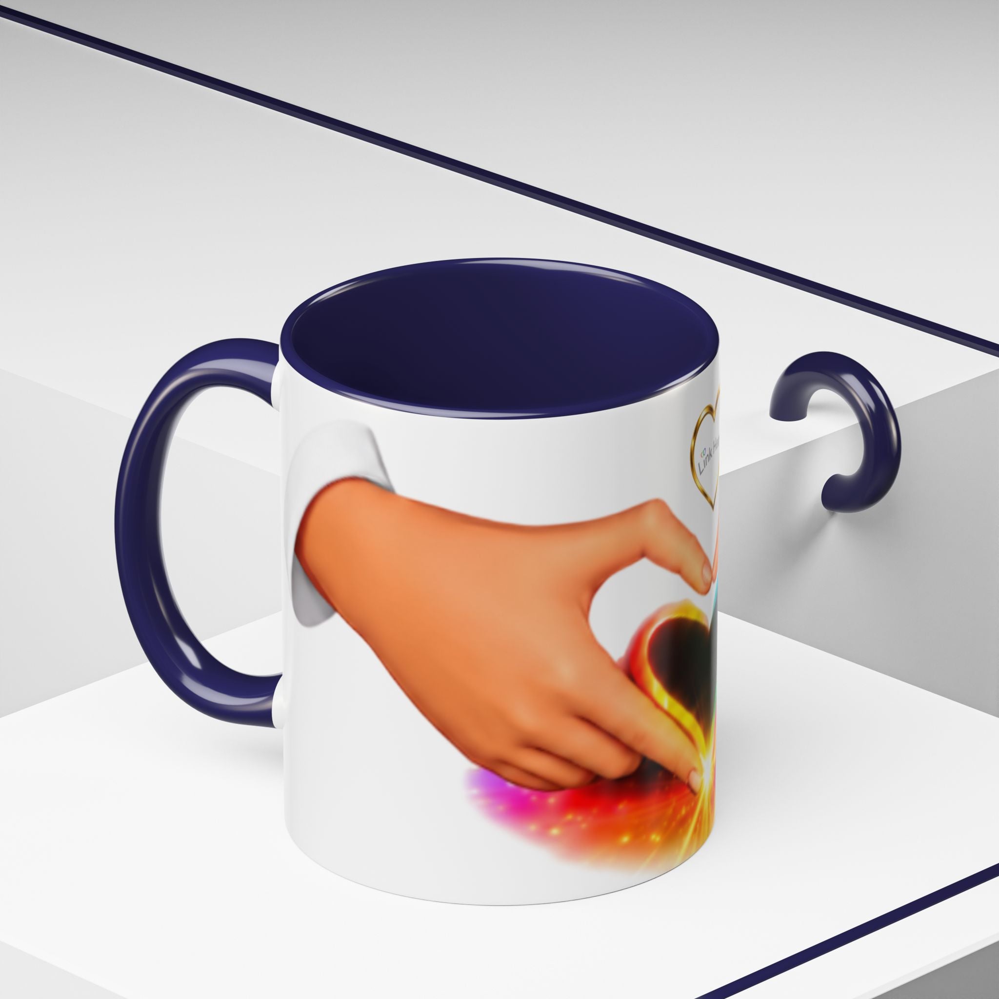 Link Hearts™ - Rainbow Heart Mug.