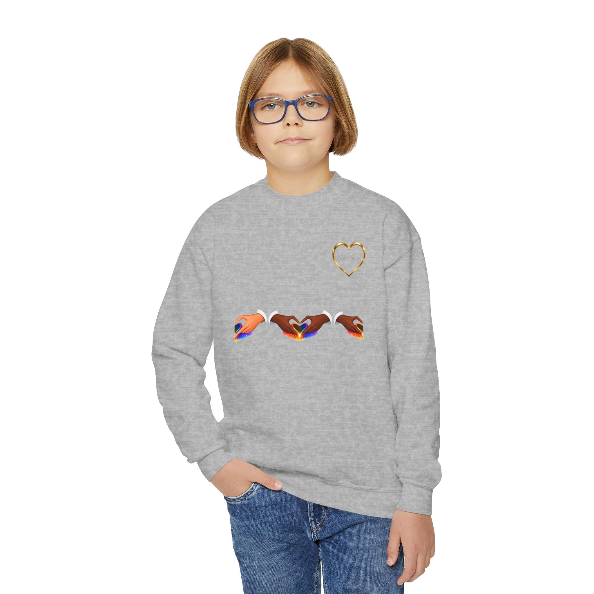 Link Hearts™ Unity Youth Crewneck Sweatshirt
