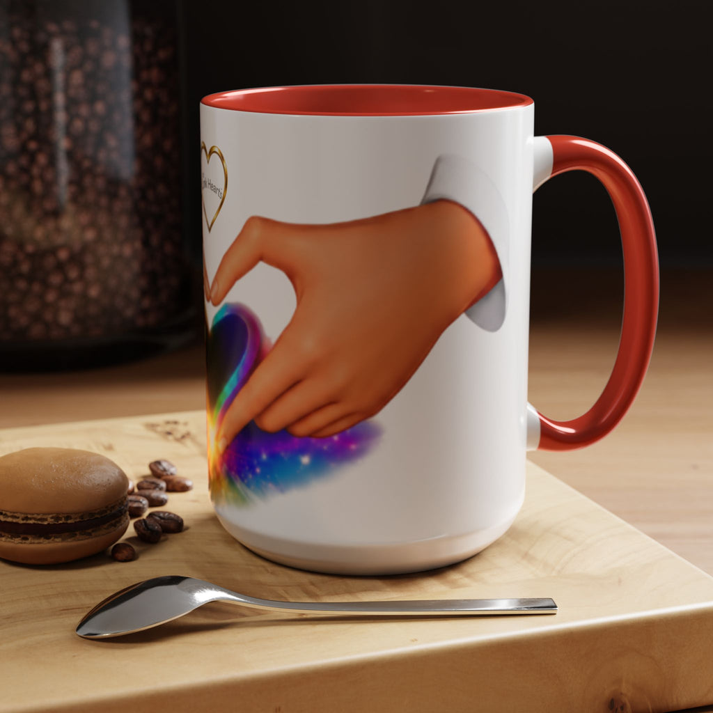 Link Hearts™ - Rainbow Heart Mug.