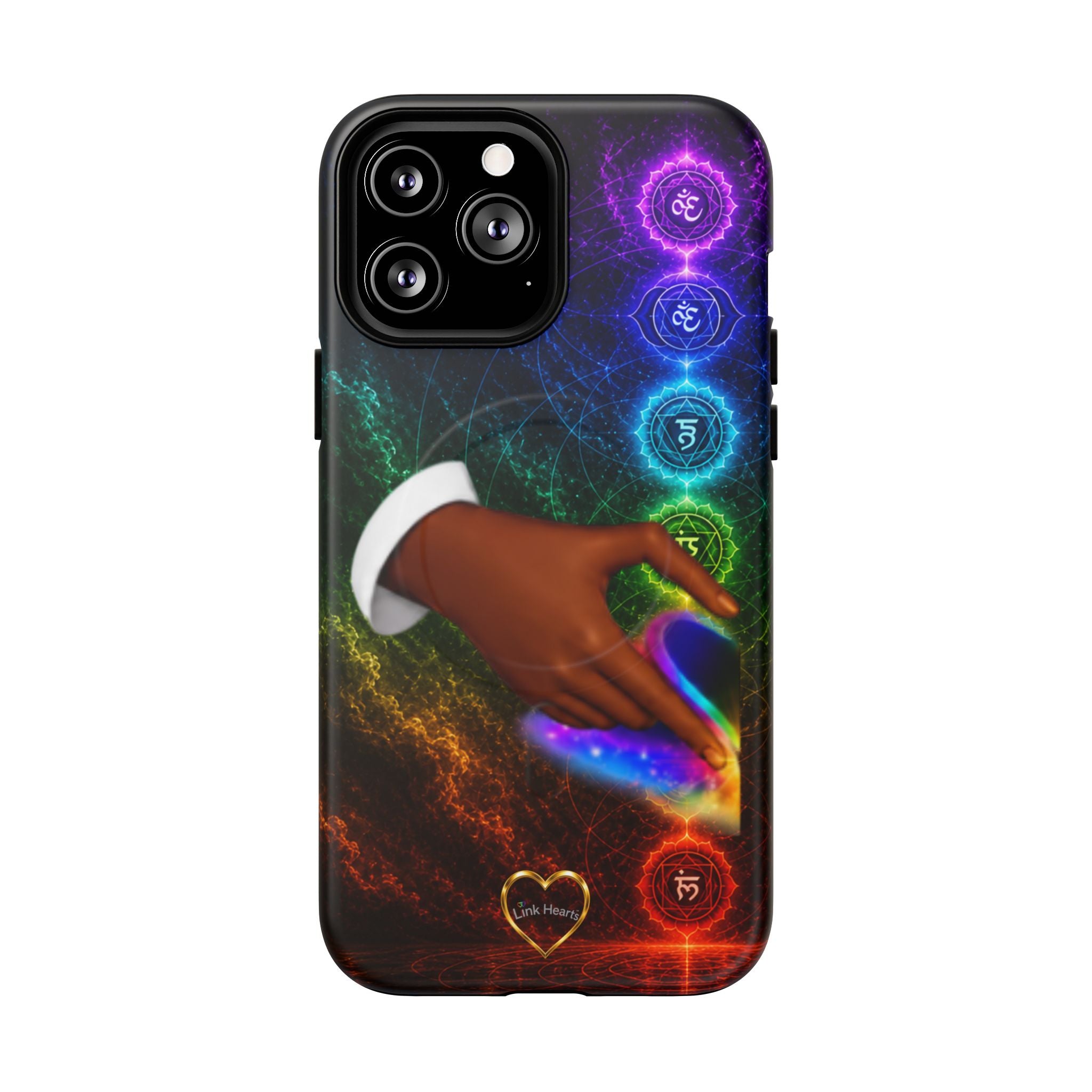 Link Hearts™ Cosmic Energy Phone Case - Chakra Healing Magnetic Phone Case