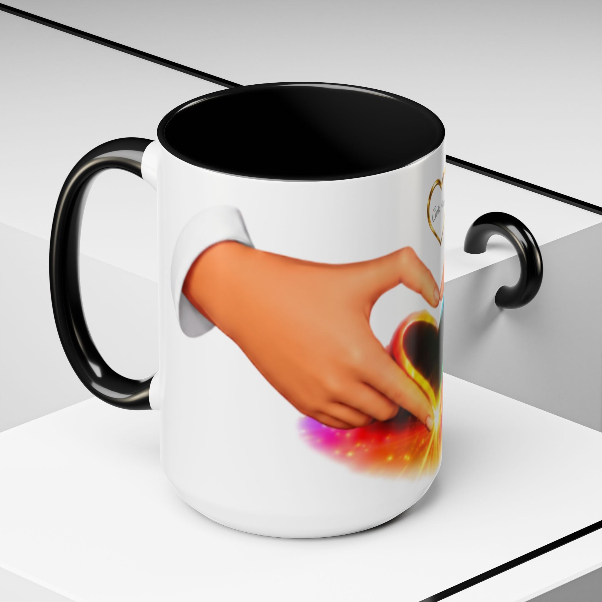 Link Hearts™ - Rainbow Heart Mug.