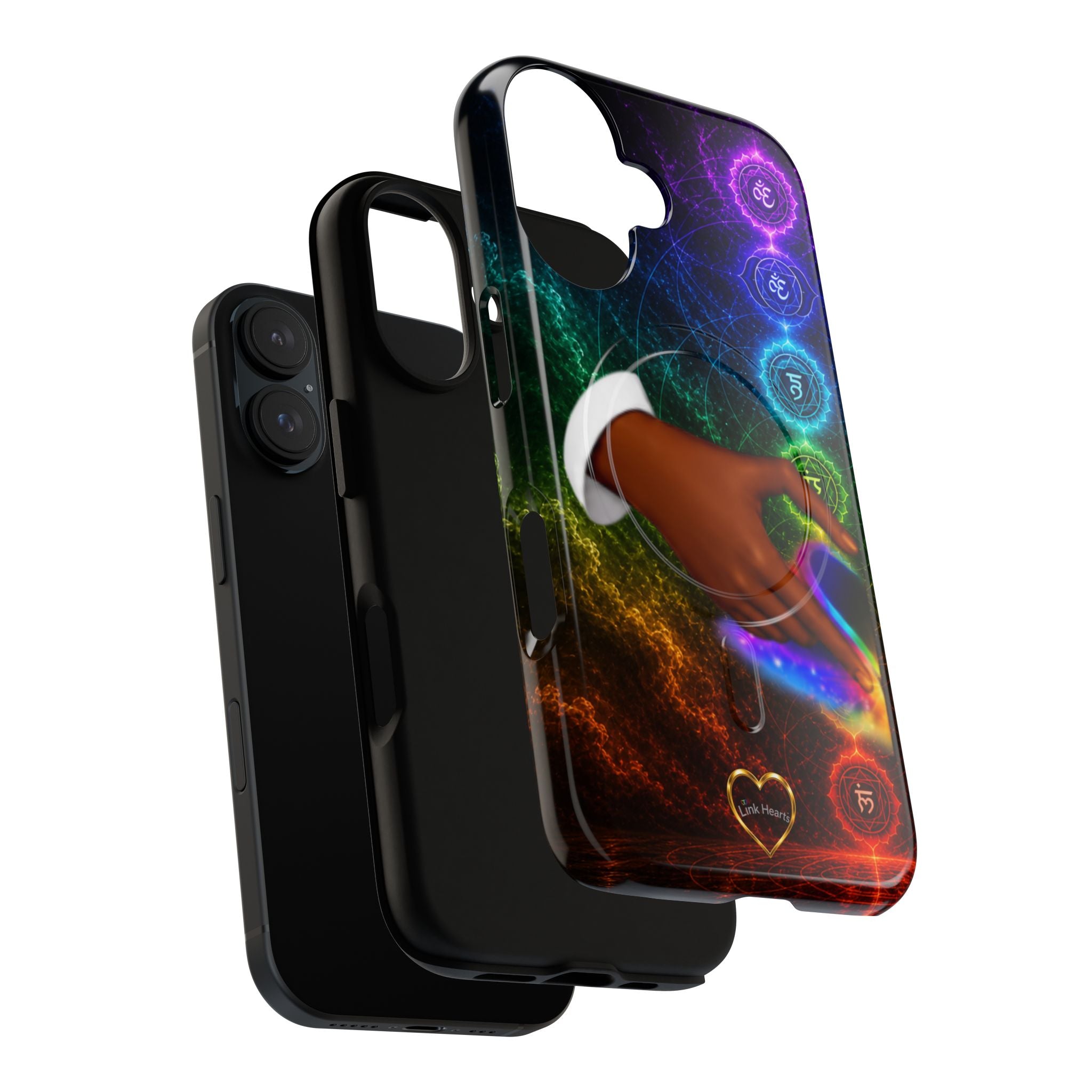 Link Hearts™ Cosmic Energy Phone Case - Chakra Healing Magnetic Phone Case
