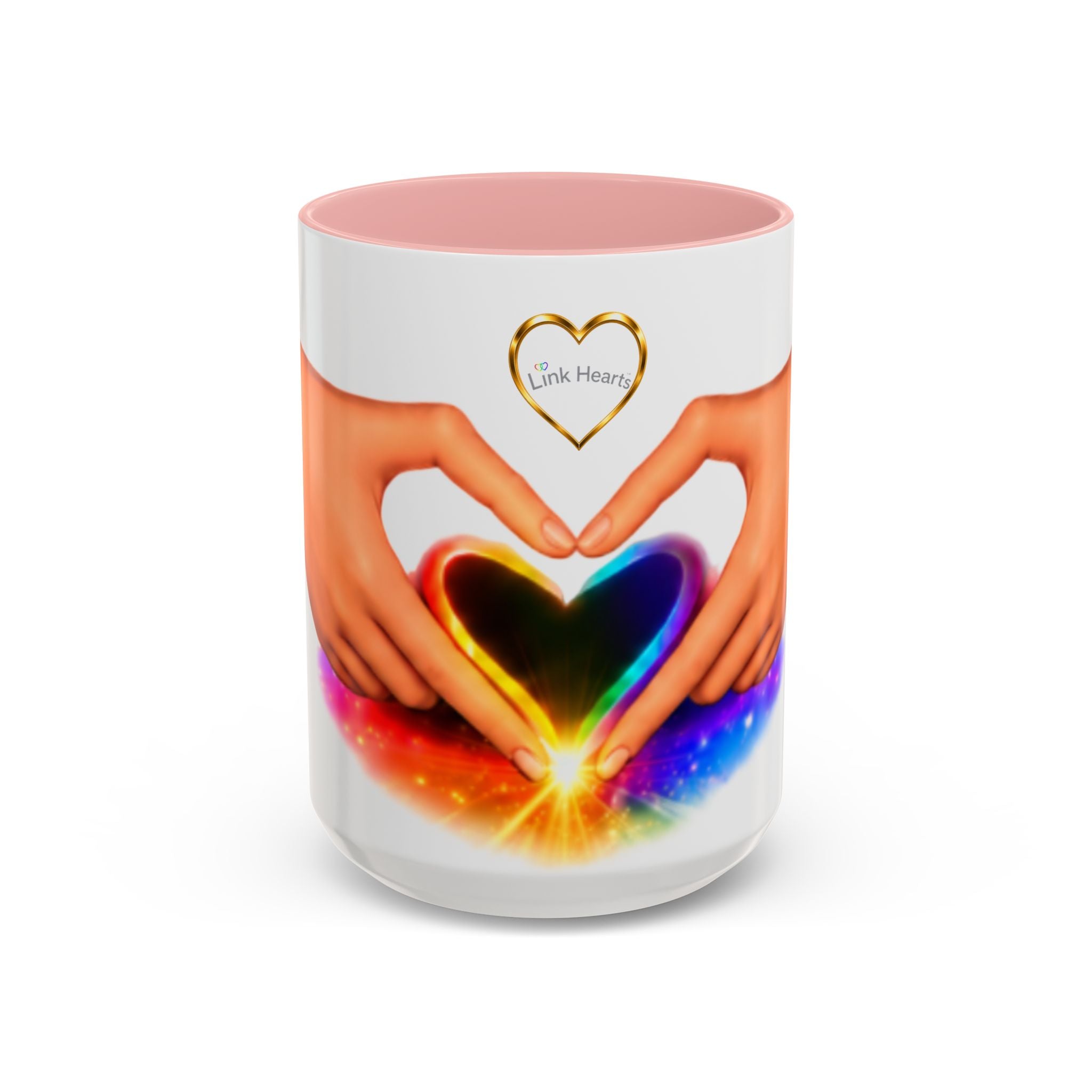 Link Hearts™ - Rainbow Heart Mug.