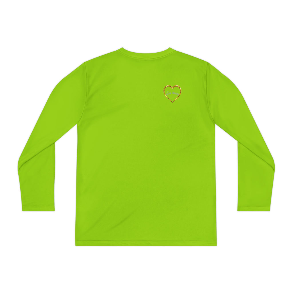 Link Hearts™ Youth Long Sleeve Tee – Rainbow Hand Heart Design (Love Unity)