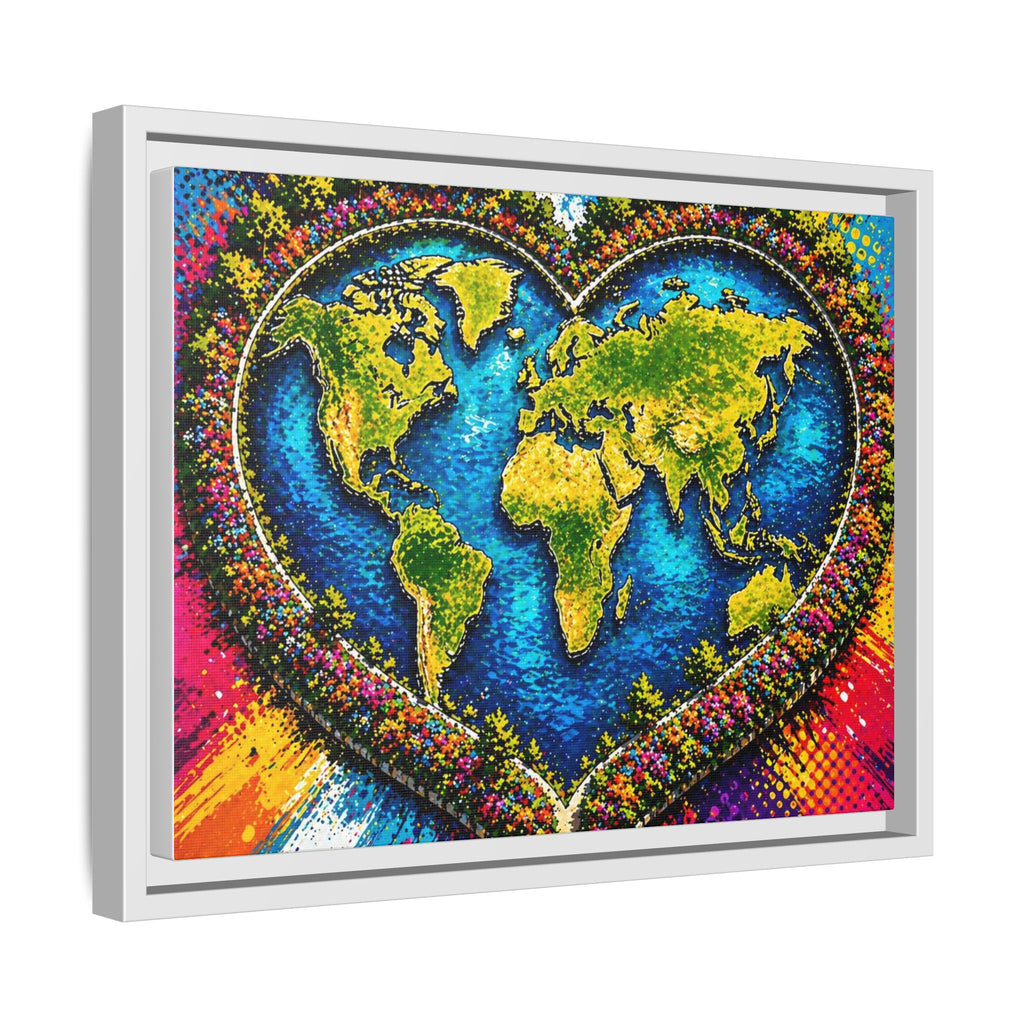LinkHearts™ Framed Matte Canvas Wall Art — Multi‑Color