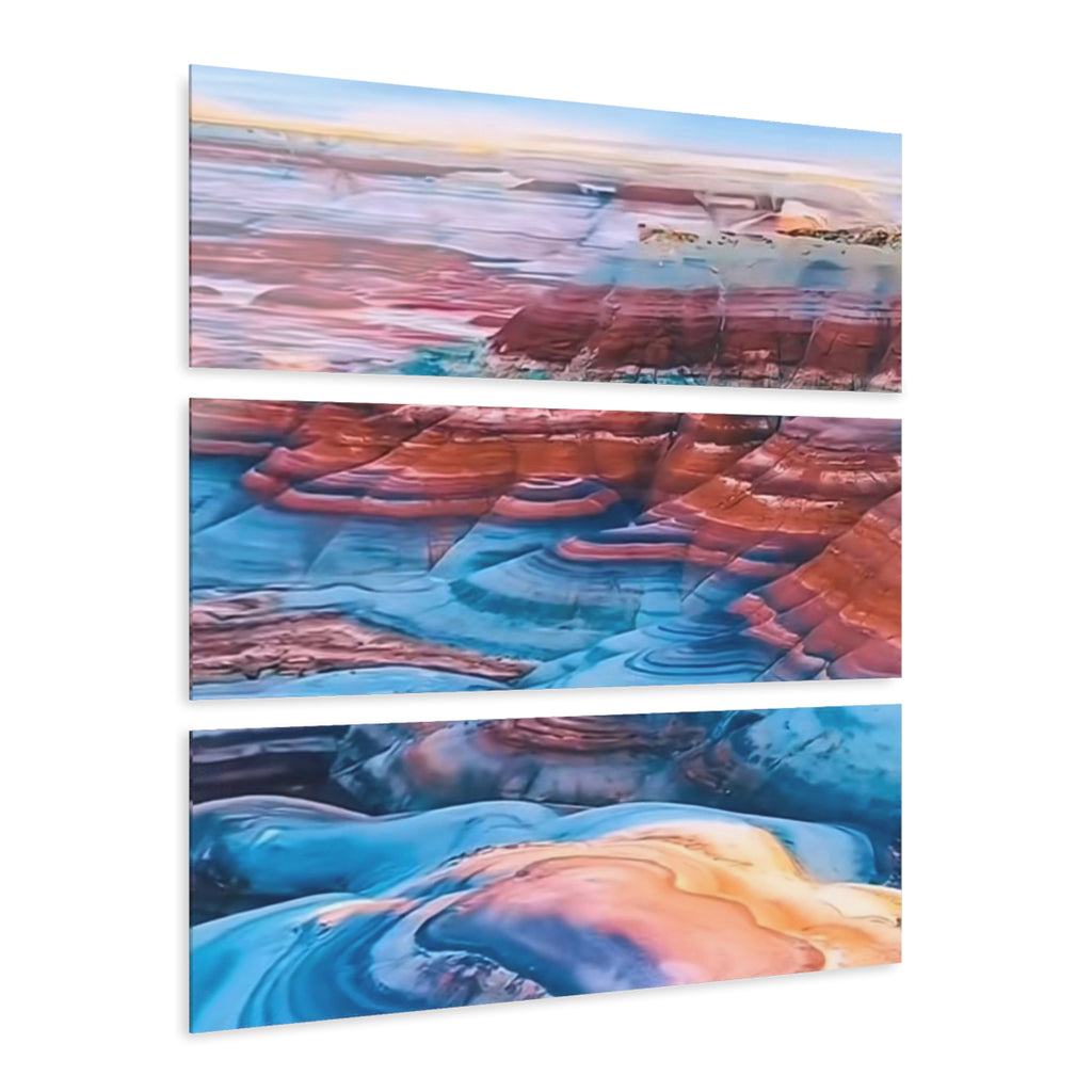 Luxury Link Hearts™ Acrylic Triptych — Modern Wall Art for Living Room & Bedroom