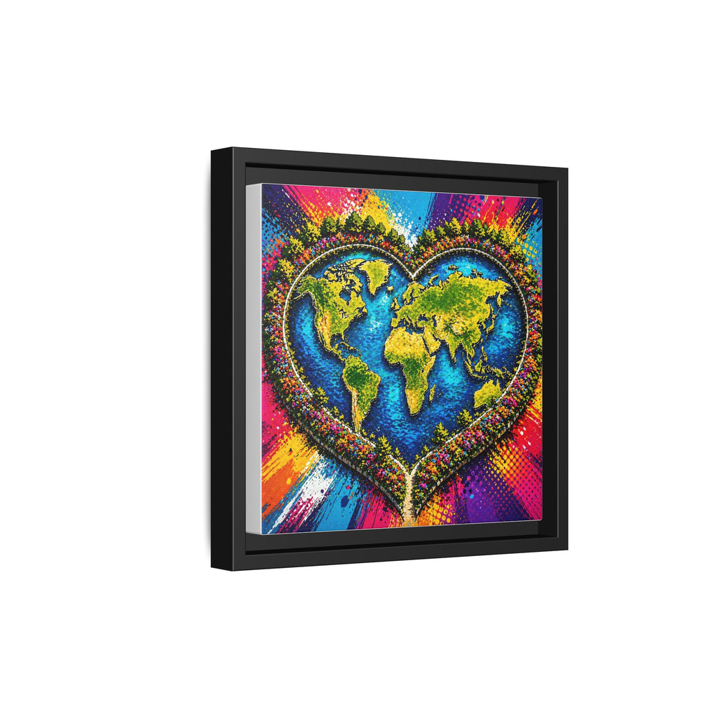 LinkHearts™ Framed Matte Canvas Wall Art — Multi‑Color