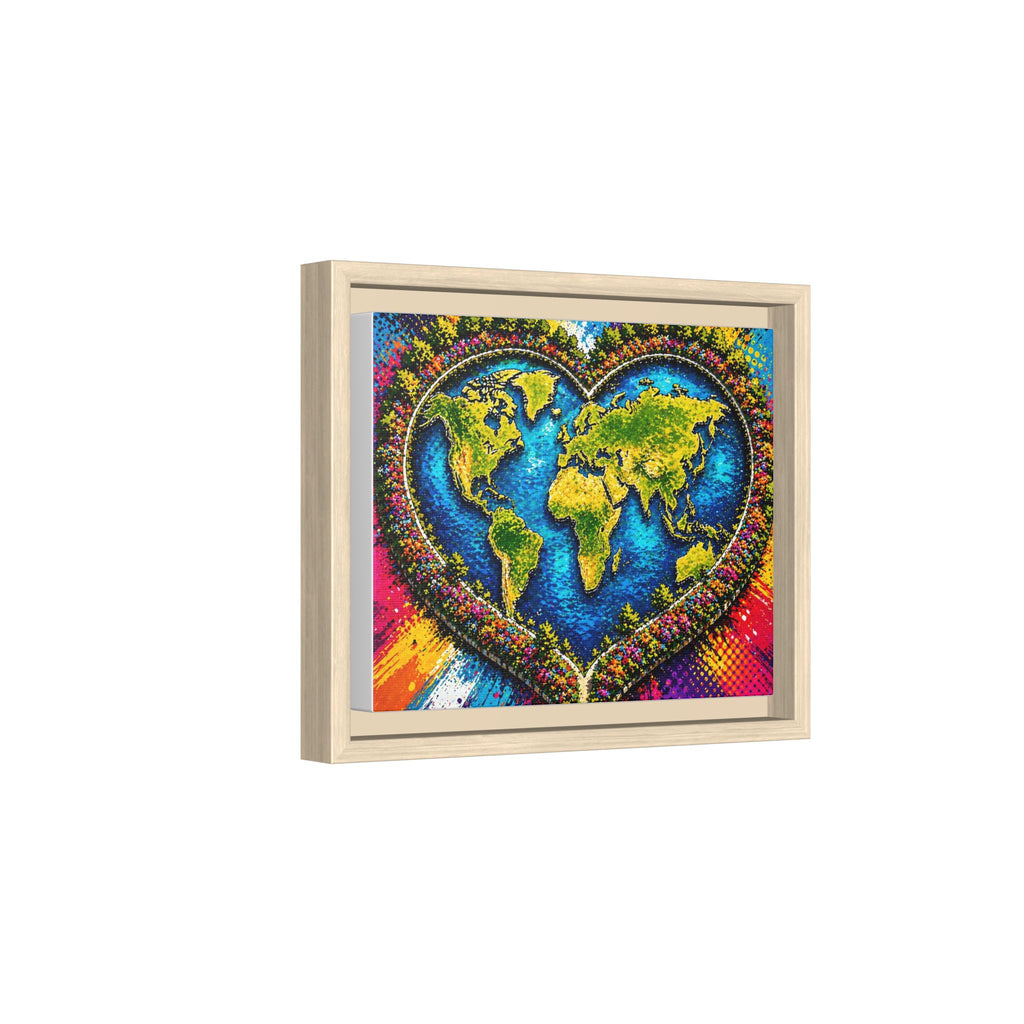 LinkHearts™ Framed Matte Canvas Wall Art — Multi‑Color