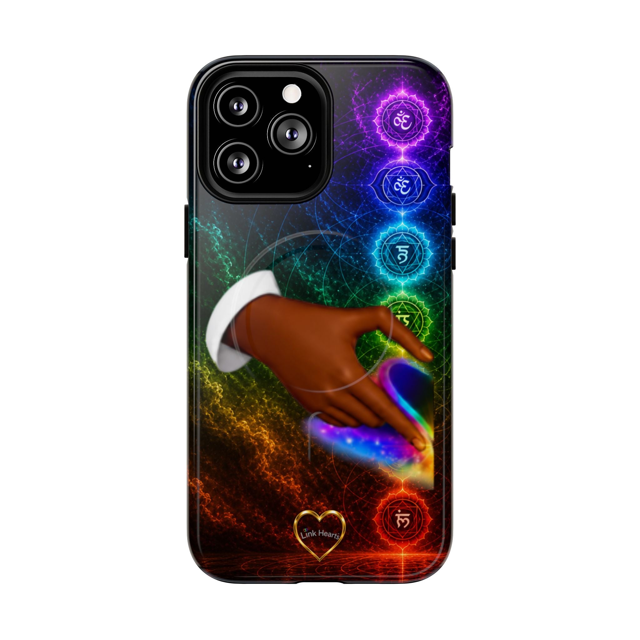 Link Hearts™ Cosmic Energy Phone Case - Chakra Healing Magnetic Phone Case