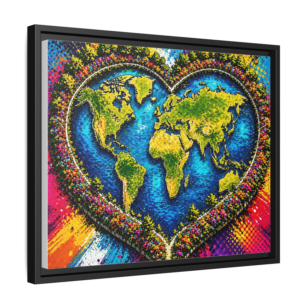 LinkHearts™ Framed Matte Canvas Wall Art — Multi‑Color