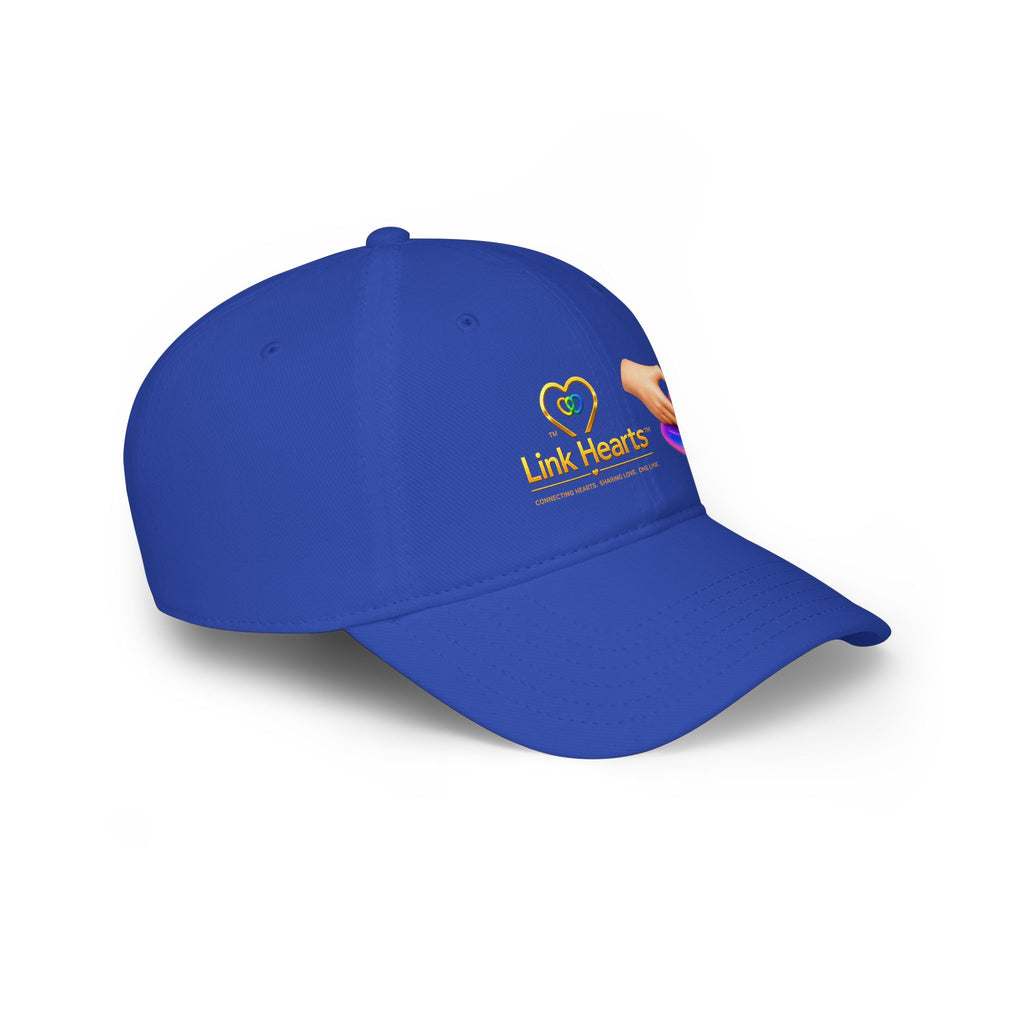 Link Hearts Rainbow Heart Embroidered Couples Baseball Cap — Charity Donation Hat