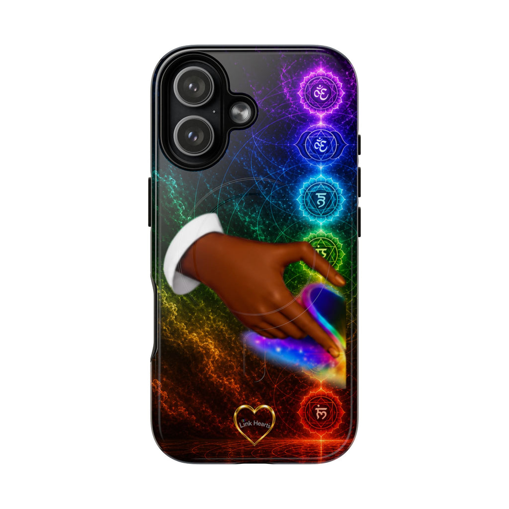 Link Hearts™ Cosmic Energy Phone Case - Chakra Healing Magnetic Phone Case