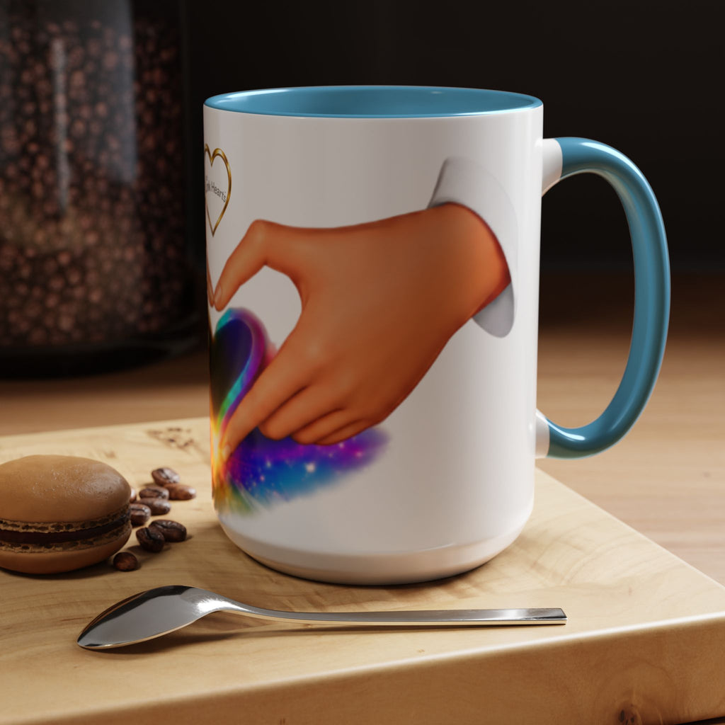 Link Hearts™ - Rainbow Heart Mug.