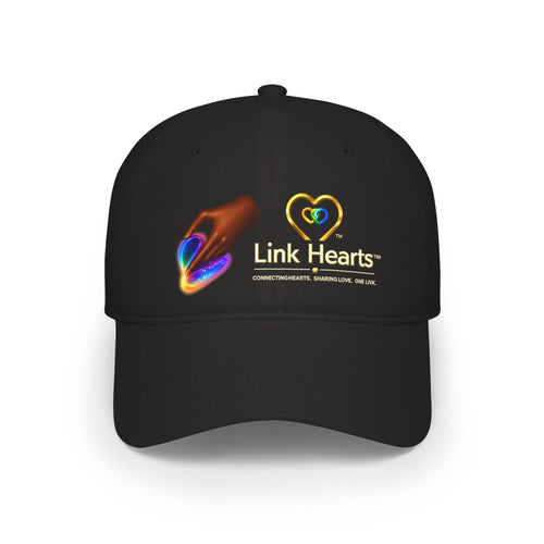 Link Hearts Red Baseball Cap — Rainbow Heart Low Profile Cap