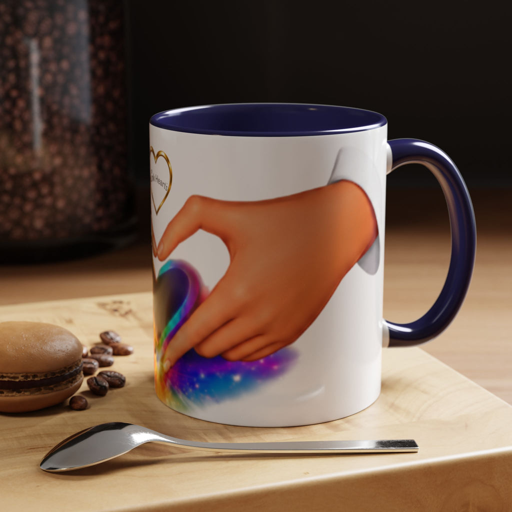 Link Hearts™ - Rainbow Heart Mug.