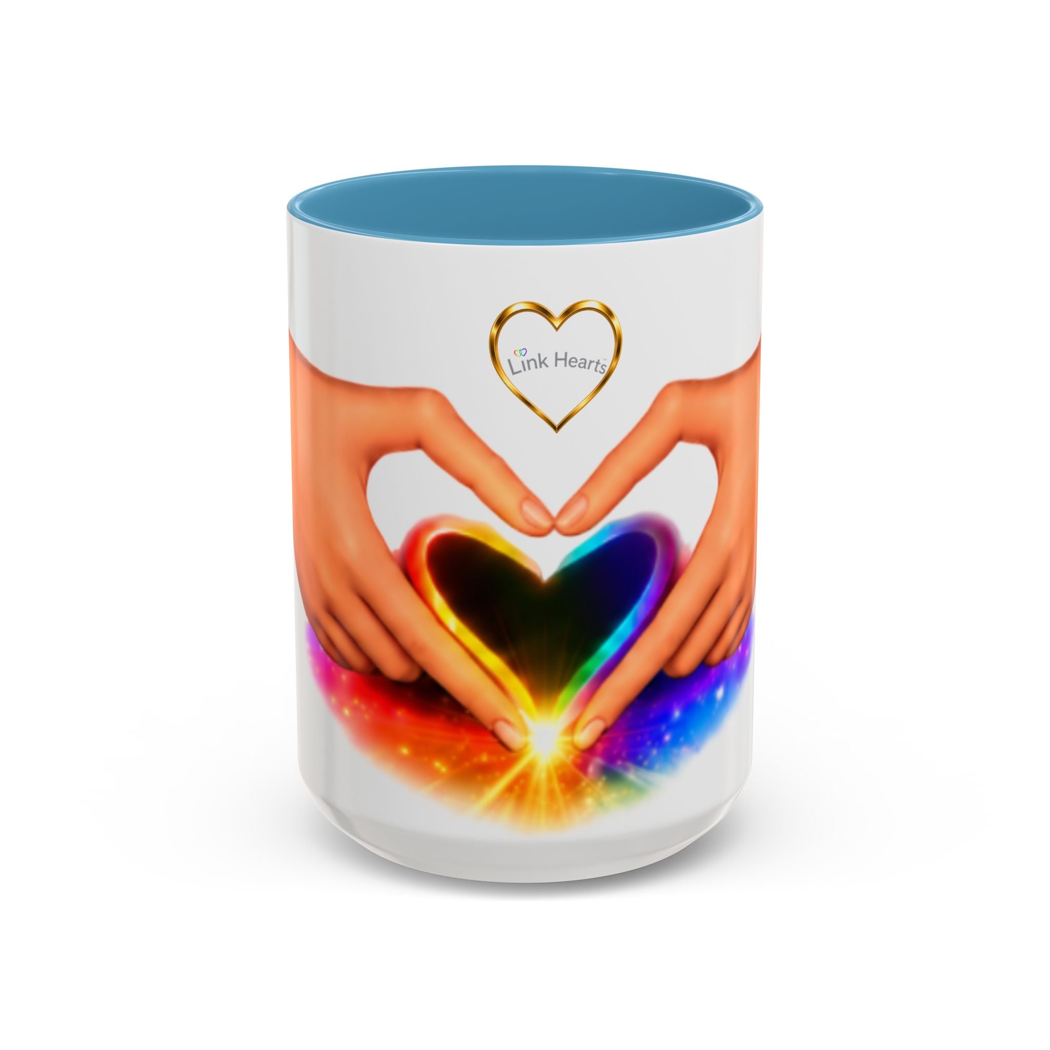 Link Hearts™ - Rainbow Heart Mug.