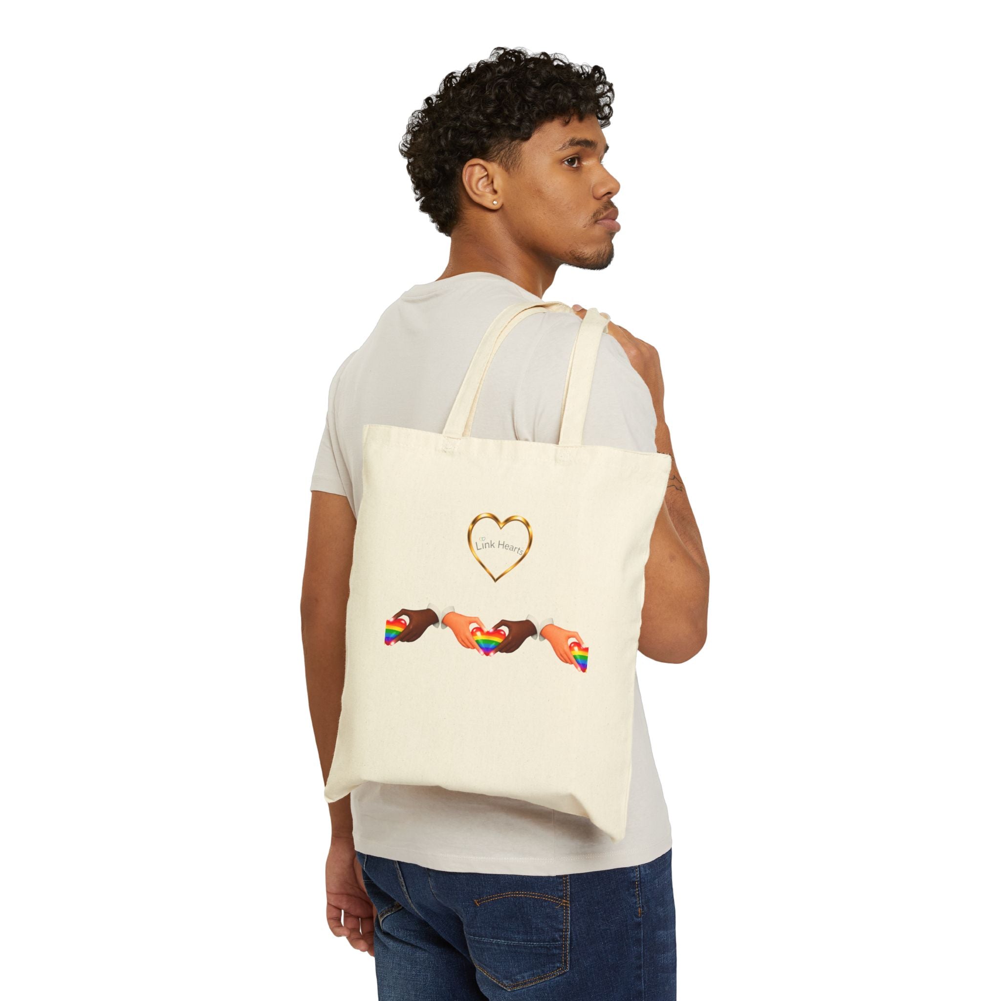 Link Hearts™ - Cotton Canvas Tote Bag